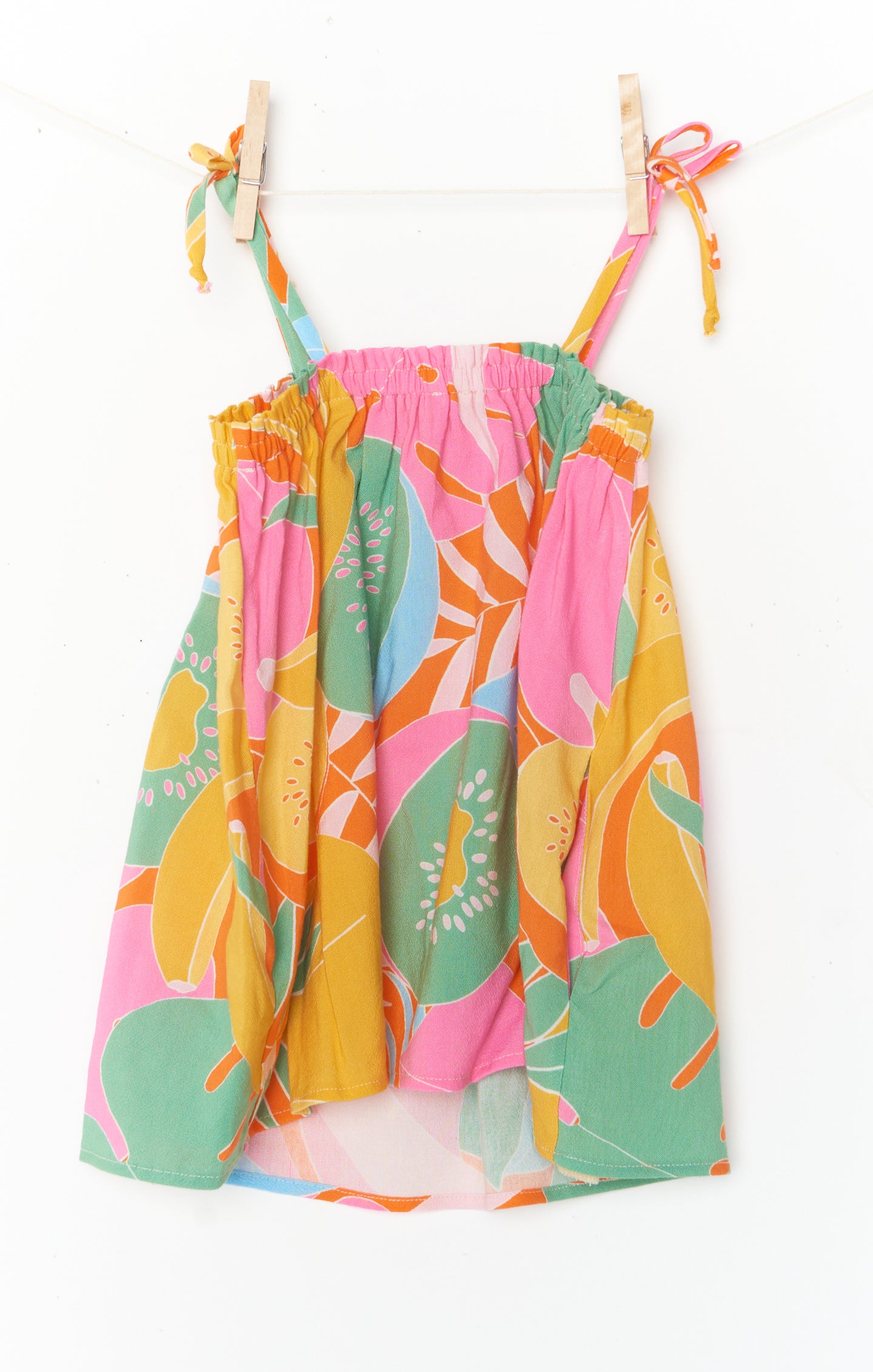 Tropical Fruit Print Baby Dress with Pockets | Little Angel Mini