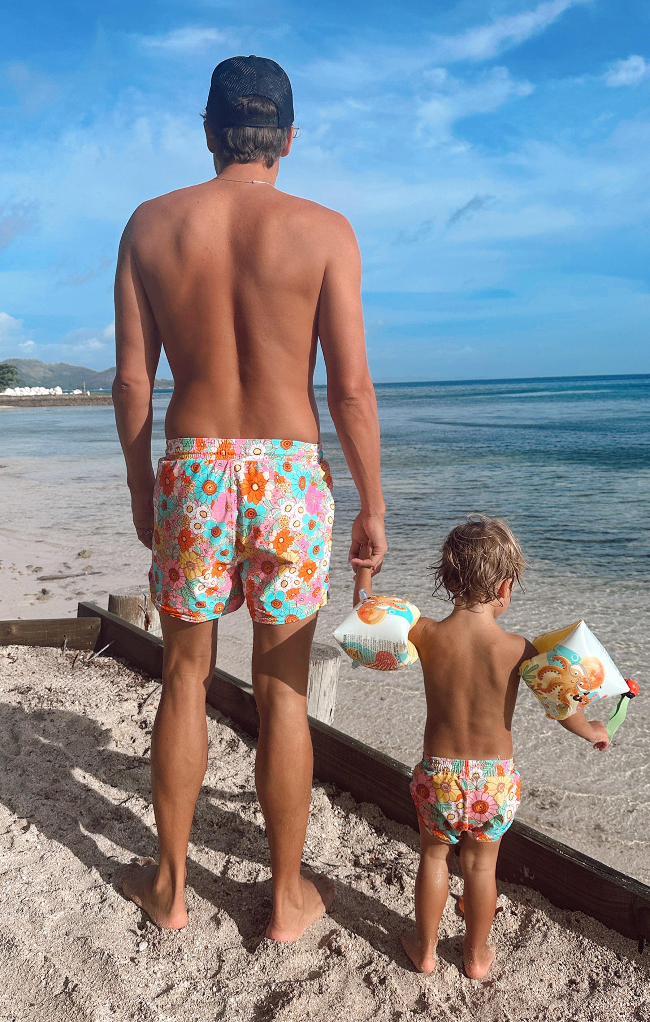 Floral Swim Trunks for Men with Drawstring Waist | Man Mu