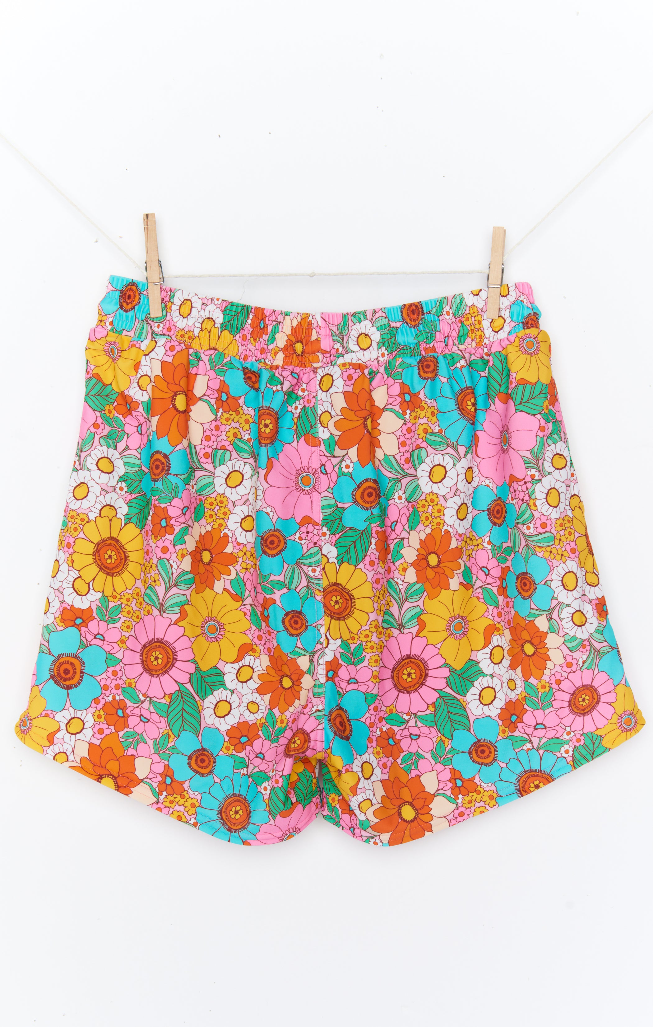 Floral Swim Trunks for Men with Drawstring Waist | Man Mu