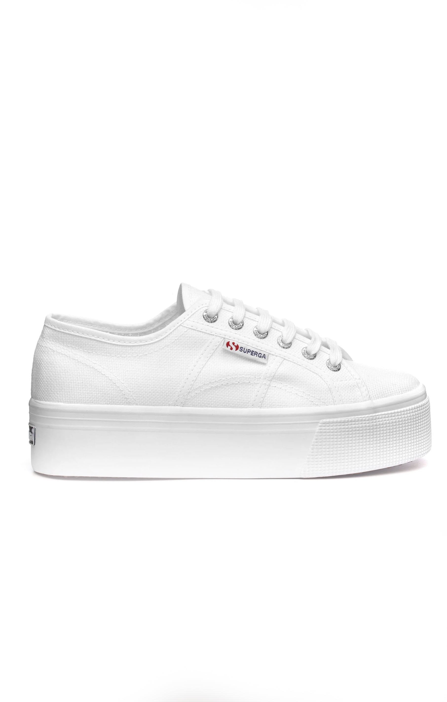 White Platform Sneakers with 4cm Lift | Superga 2790