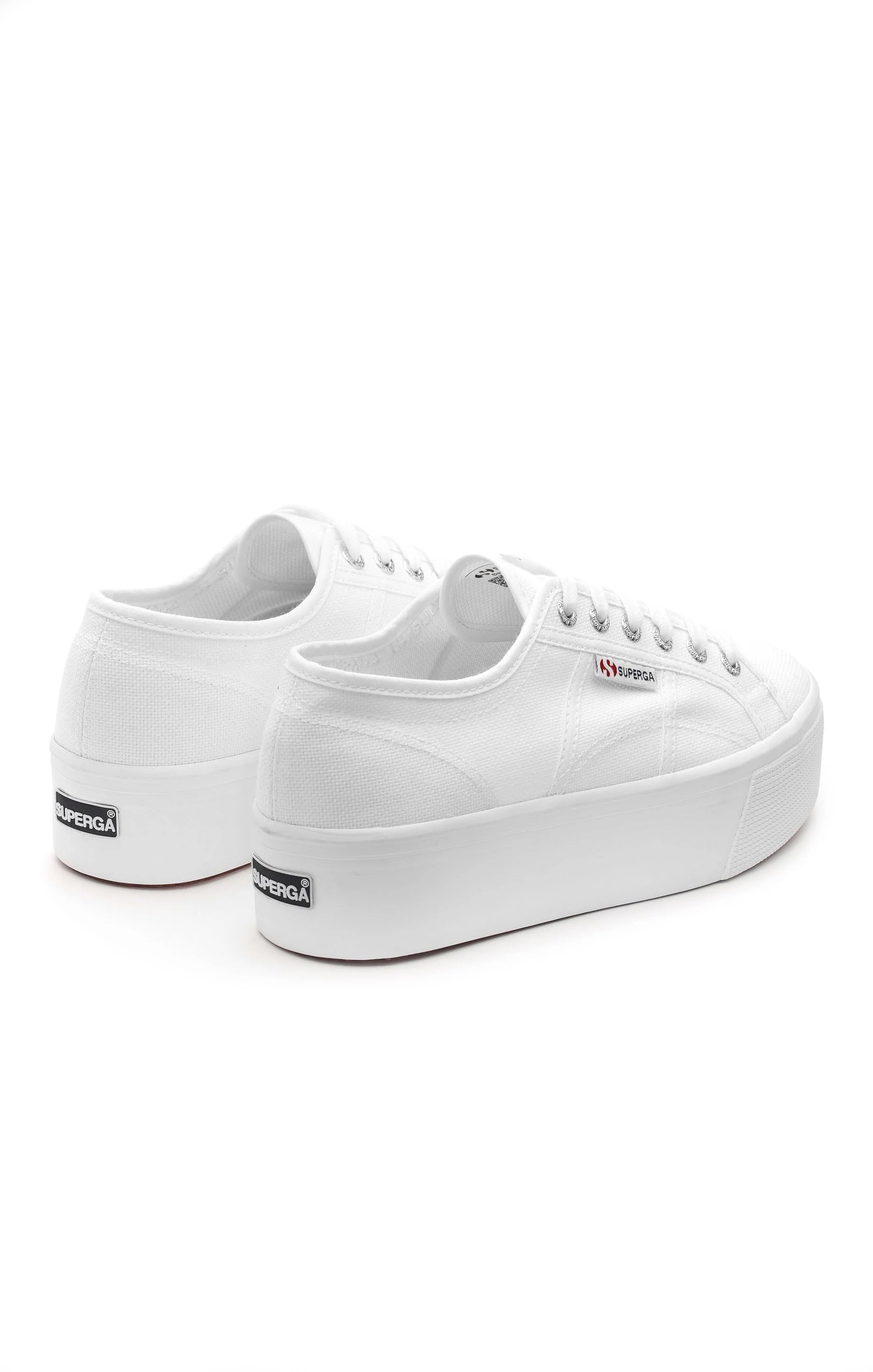 White Platform Sneakers with 4cm Lift | Superga 2790
