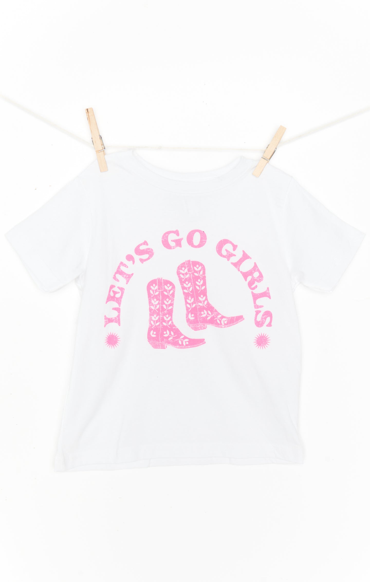 Girls' Graphic Tee with Cowboy Boots Design | Wolfie