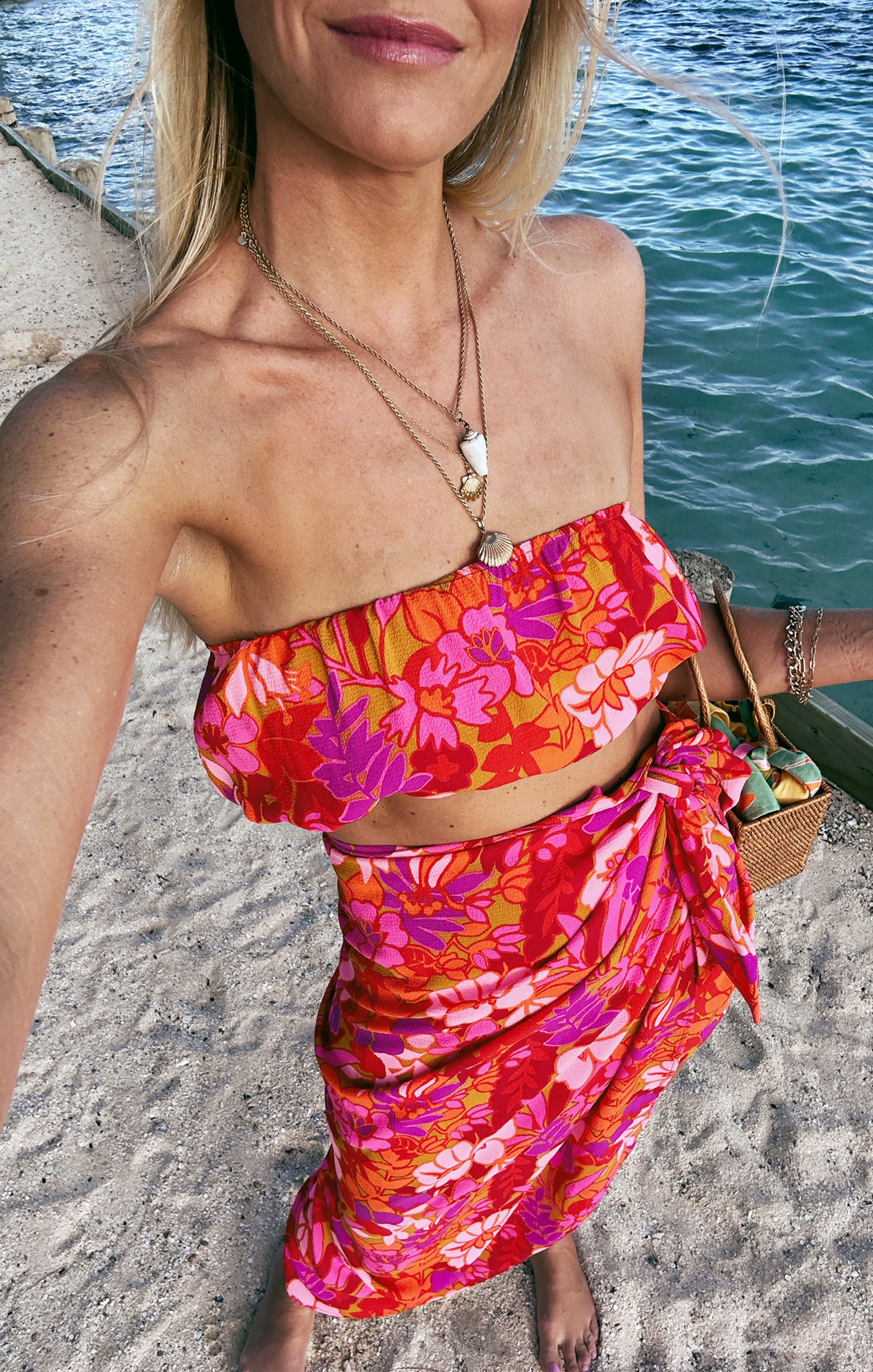 Floral Cropped Tube Top for Summer | Teeny