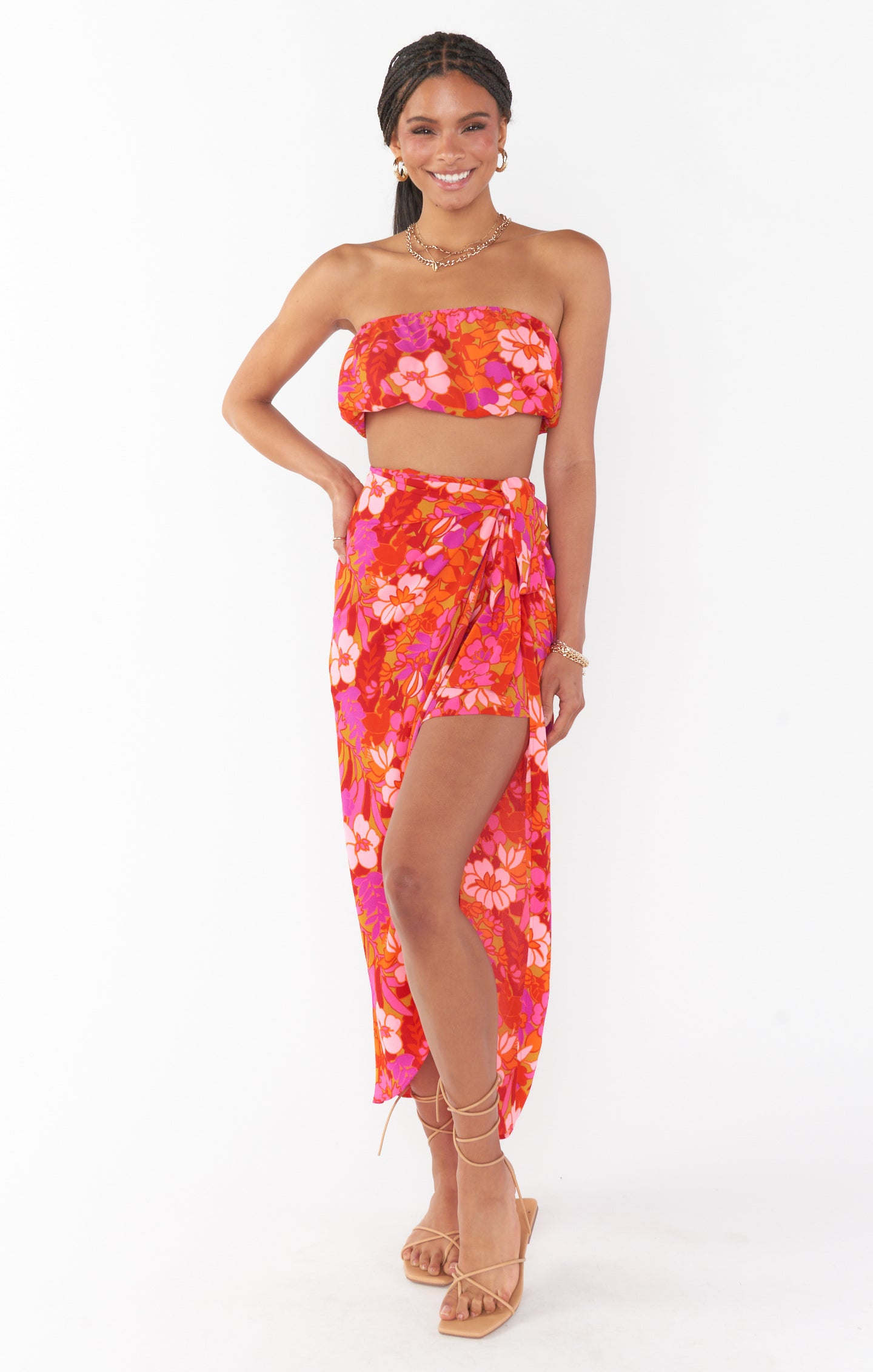 Floral Cropped Tube Top for Summer | Teeny