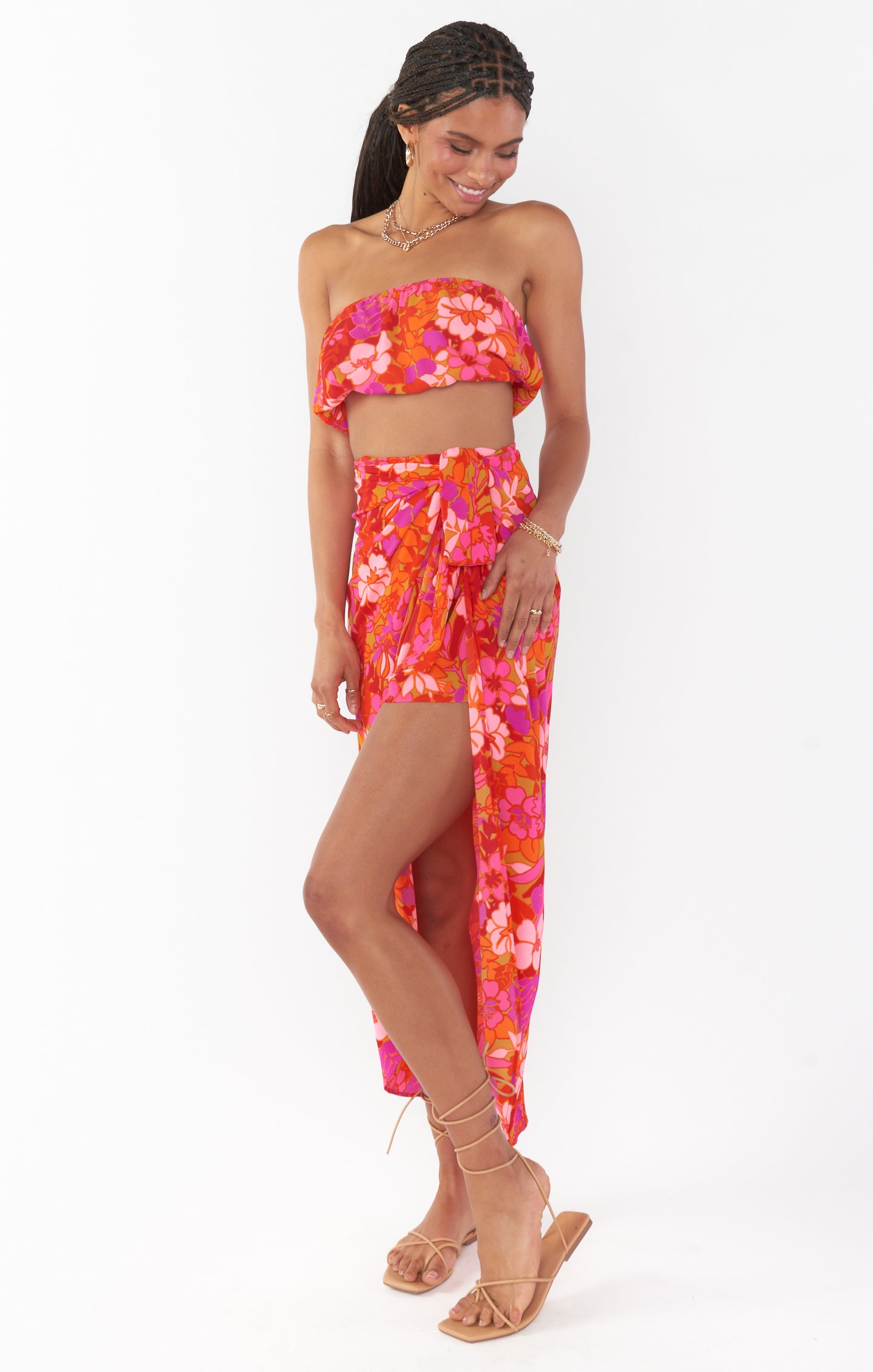 Floral Cropped Tube Top for Summer | Teeny