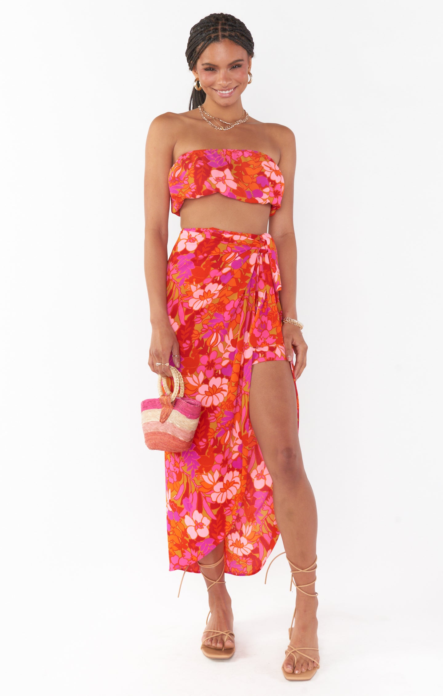 Floral Cropped Tube Top for Summer | Teeny