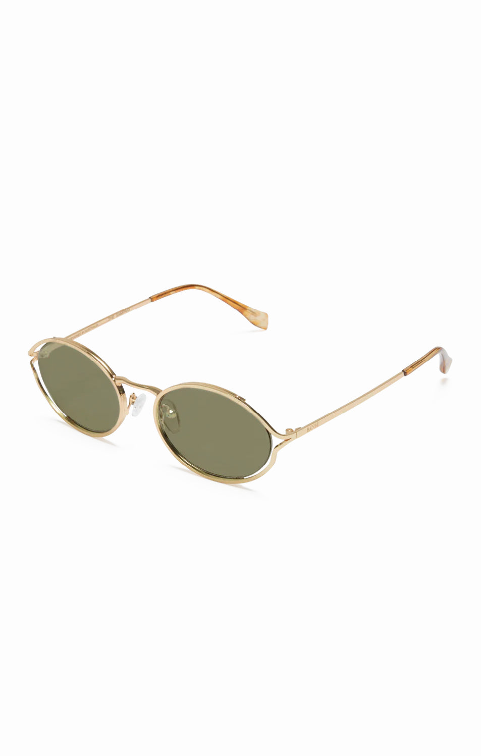 Vintage Round Sunglasses for Sunny Days | Banbé The Sampaio Gold/Olive