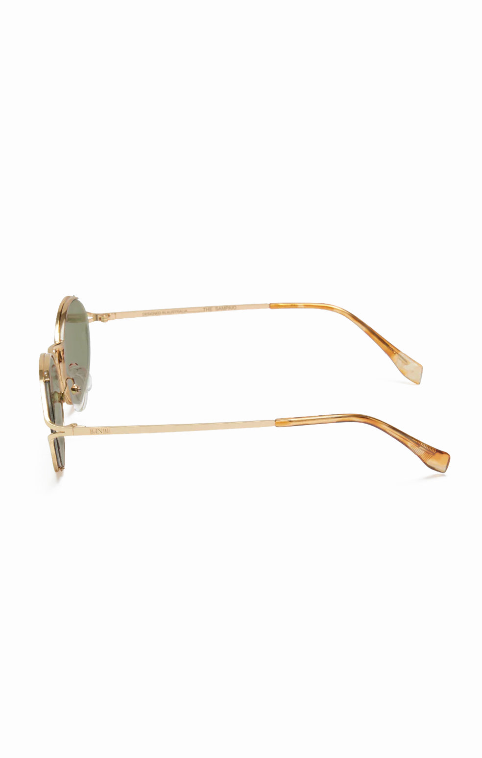 Vintage Round Sunglasses for Sunny Days | Banbé The Sampaio Gold/Olive