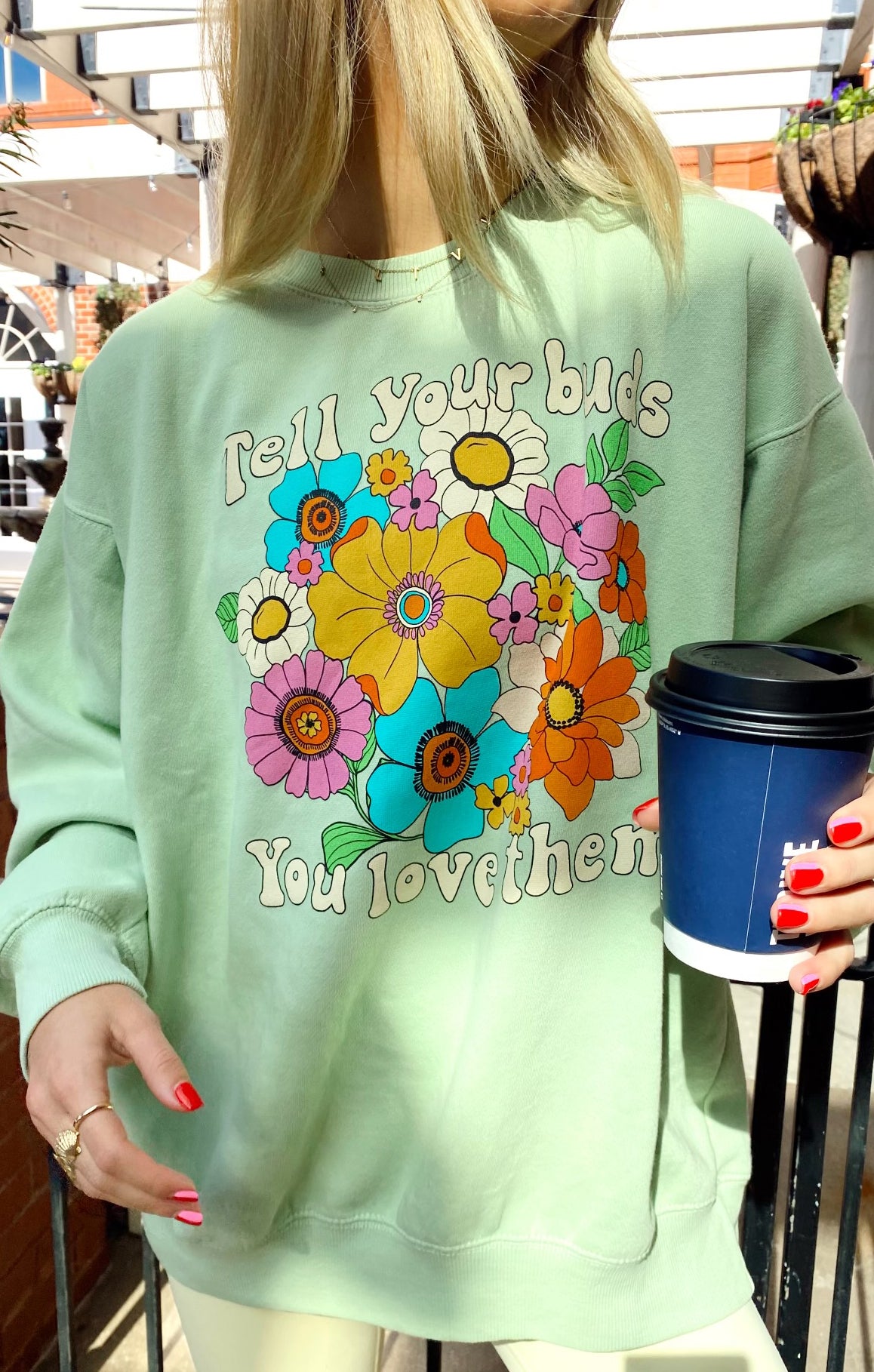 Oversized Floral Graphic Sweatshirt for Women | Stanley Crewneck