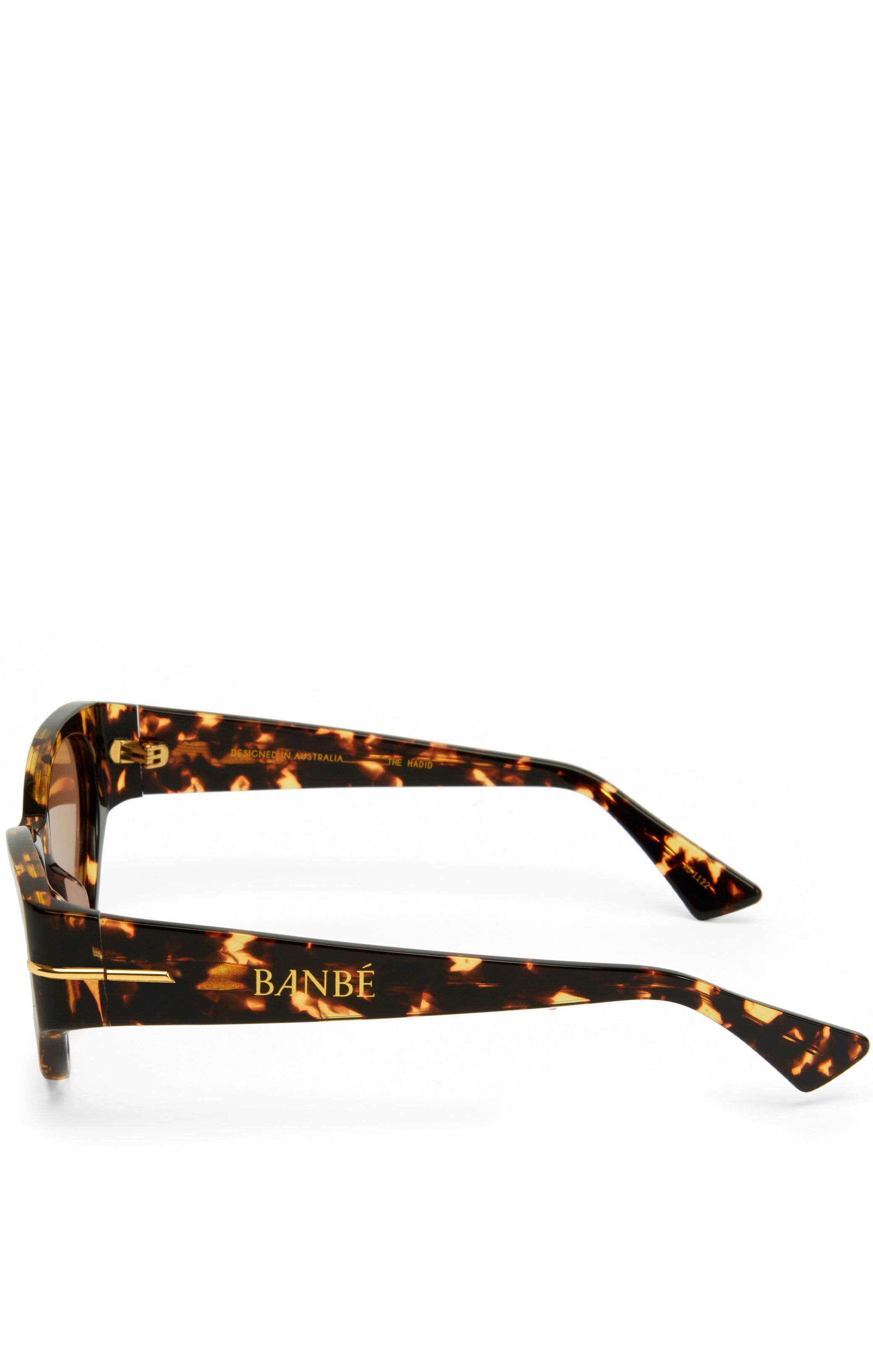 Retro Cat Eye Sunglasses with Gold Accents | Banbè The Hadid