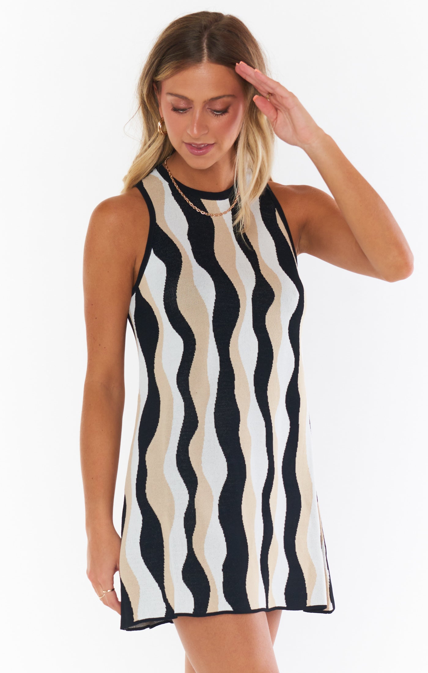 Cozy Knit Sweater Dress Mini Length | Sweeney