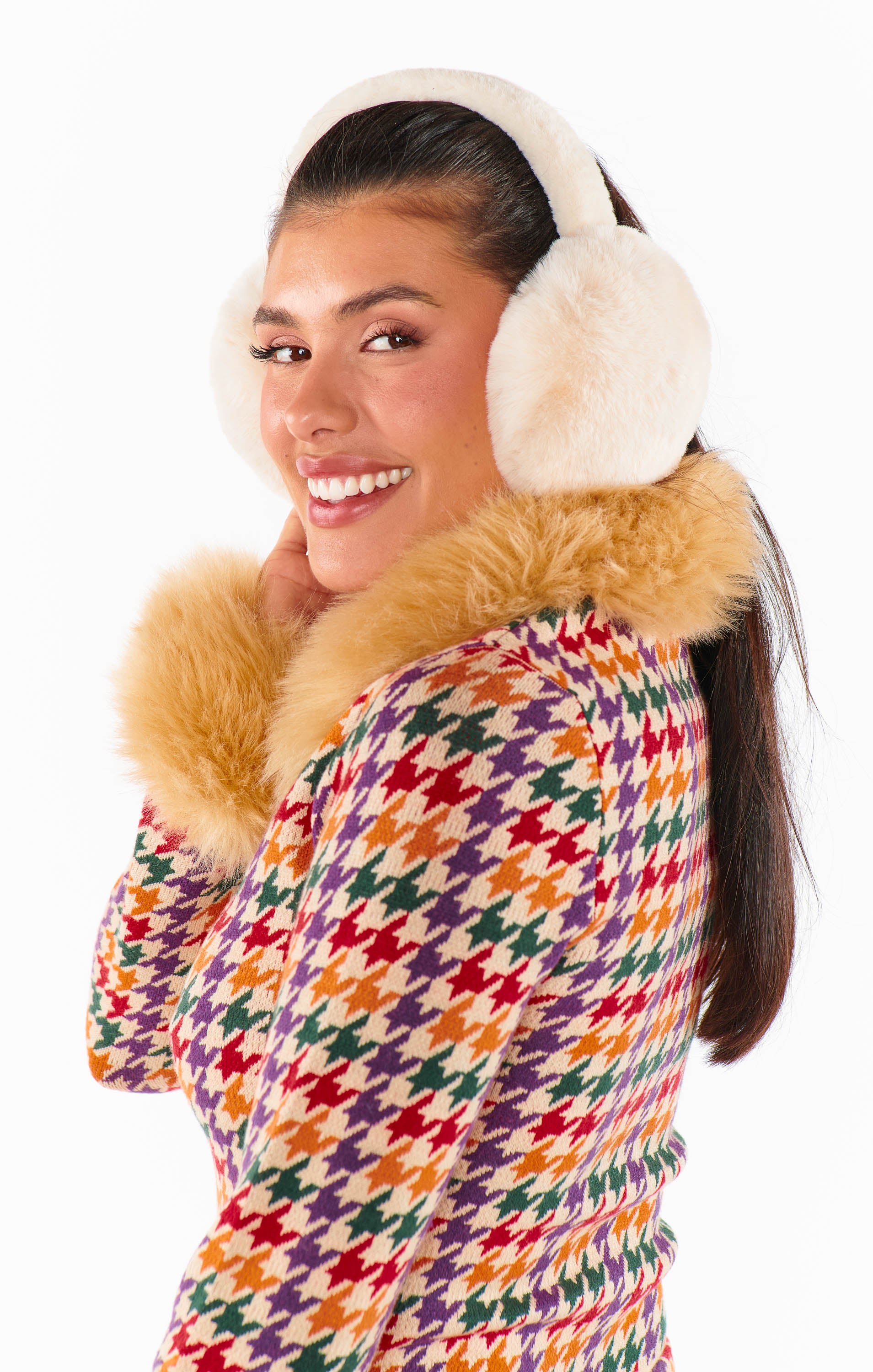 Cozy Faux Fur Earmuffs for Winter | Everly Beige