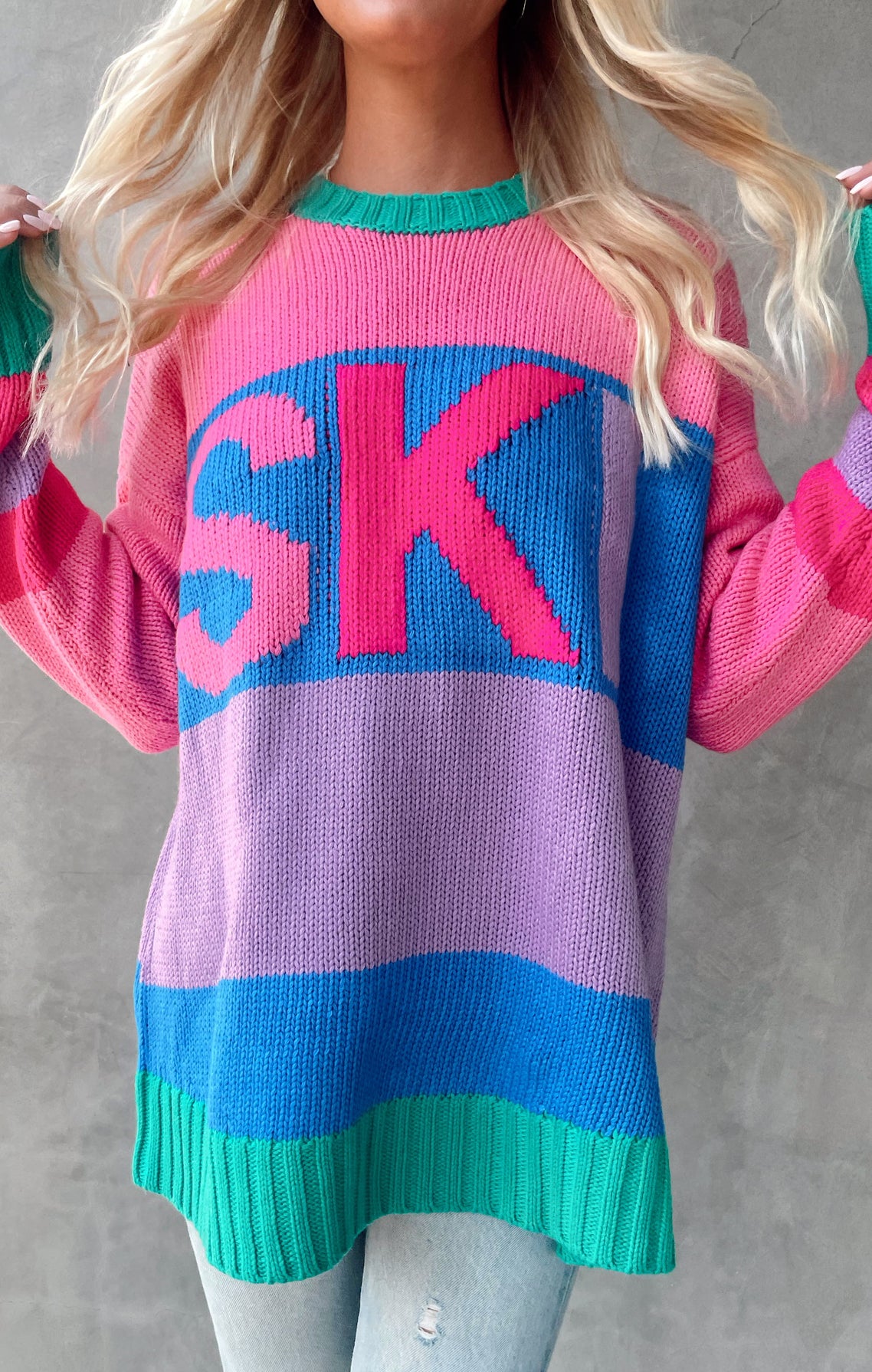 Cozy Oversized Knit Sweater for Winter & Holidays | Ski In