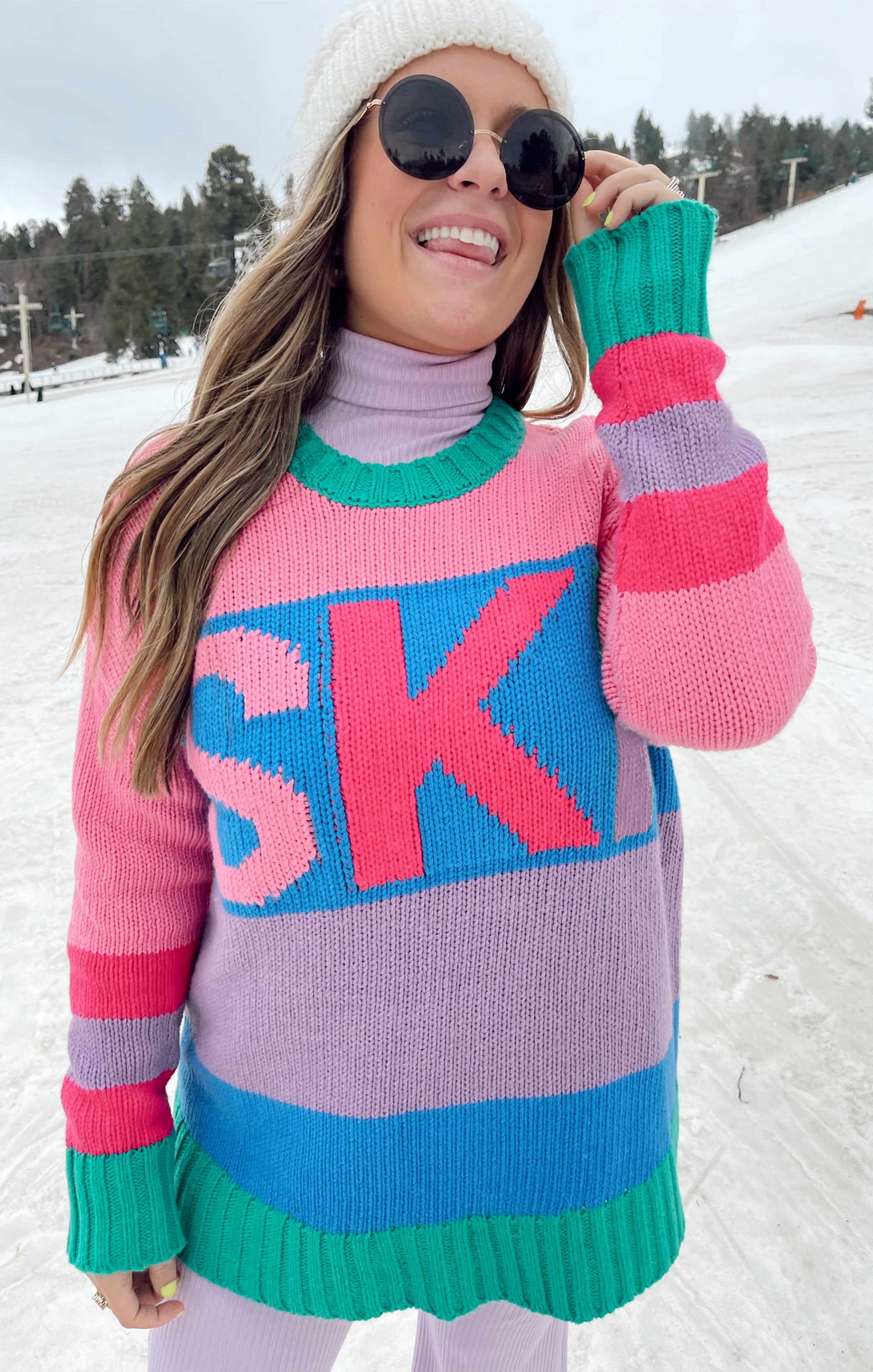 Cozy Oversized Knit Sweater for Winter & Holidays | Ski In