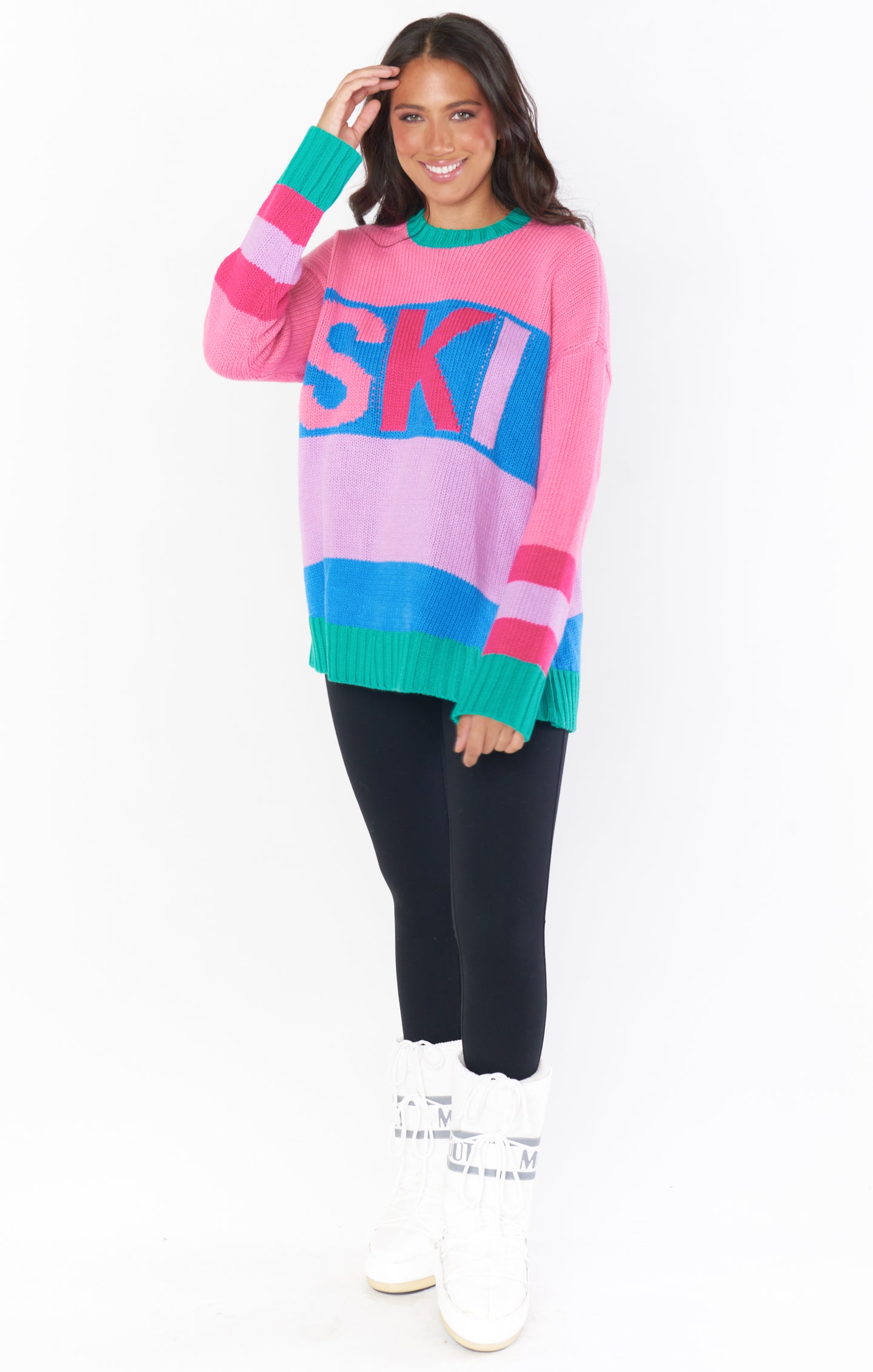 Cozy Oversized Knit Sweater for Winter & Holidays | Ski In