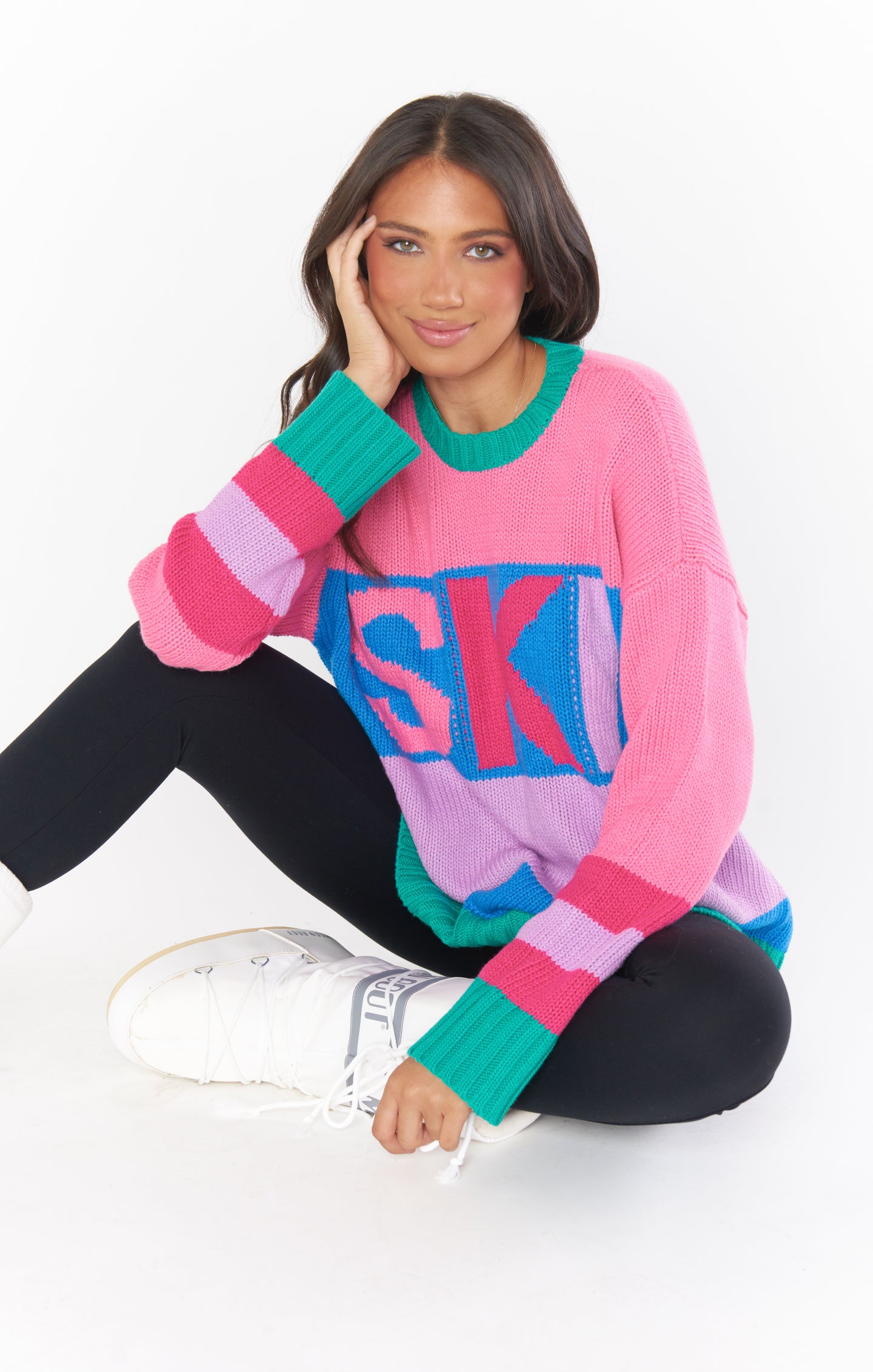 Cozy Oversized Knit Sweater for Winter & Holidays | Ski In