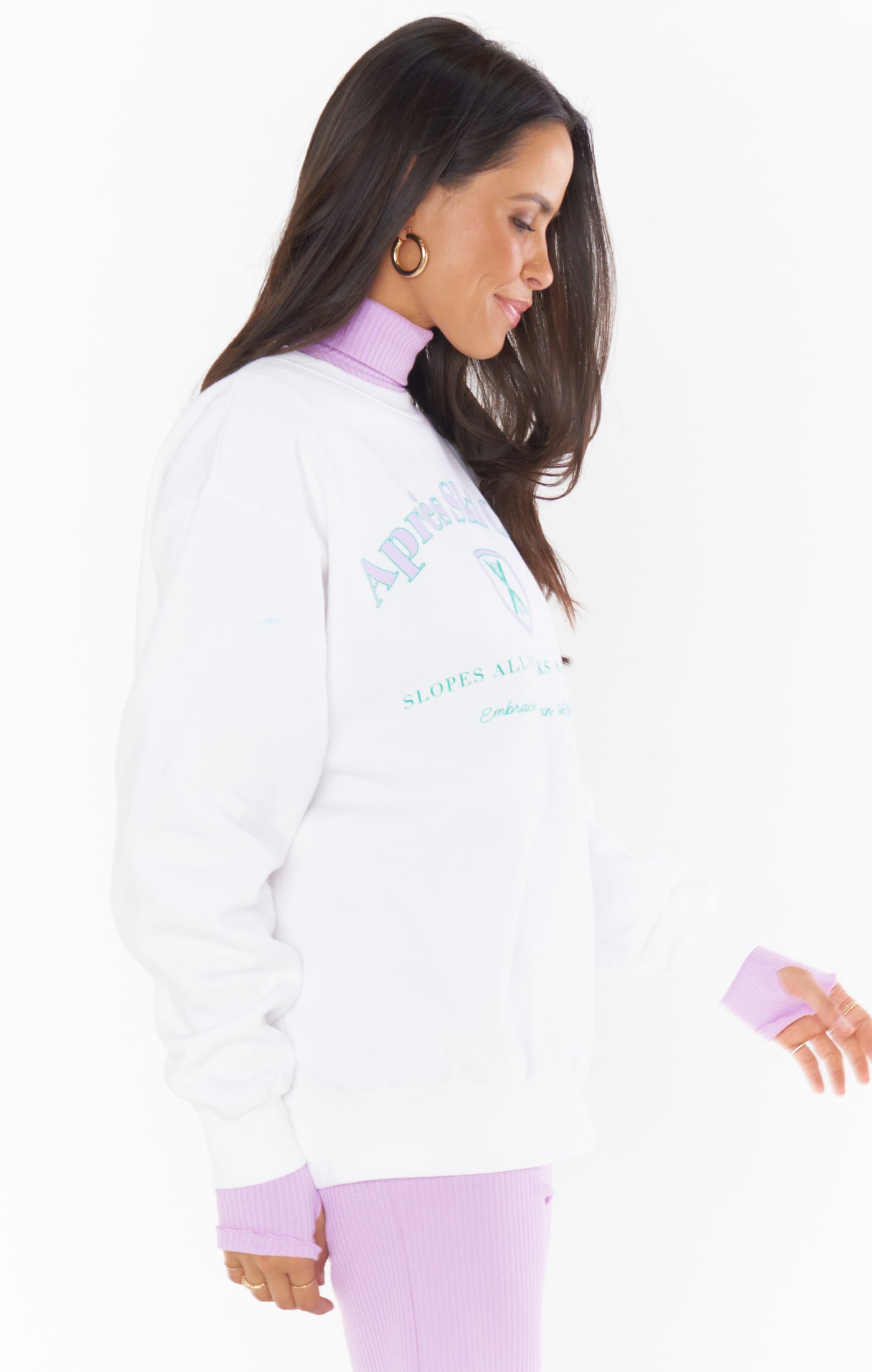 Oversized White Sweatshirt for Skiing & Casual Wear | Stanley Apres Ski Club