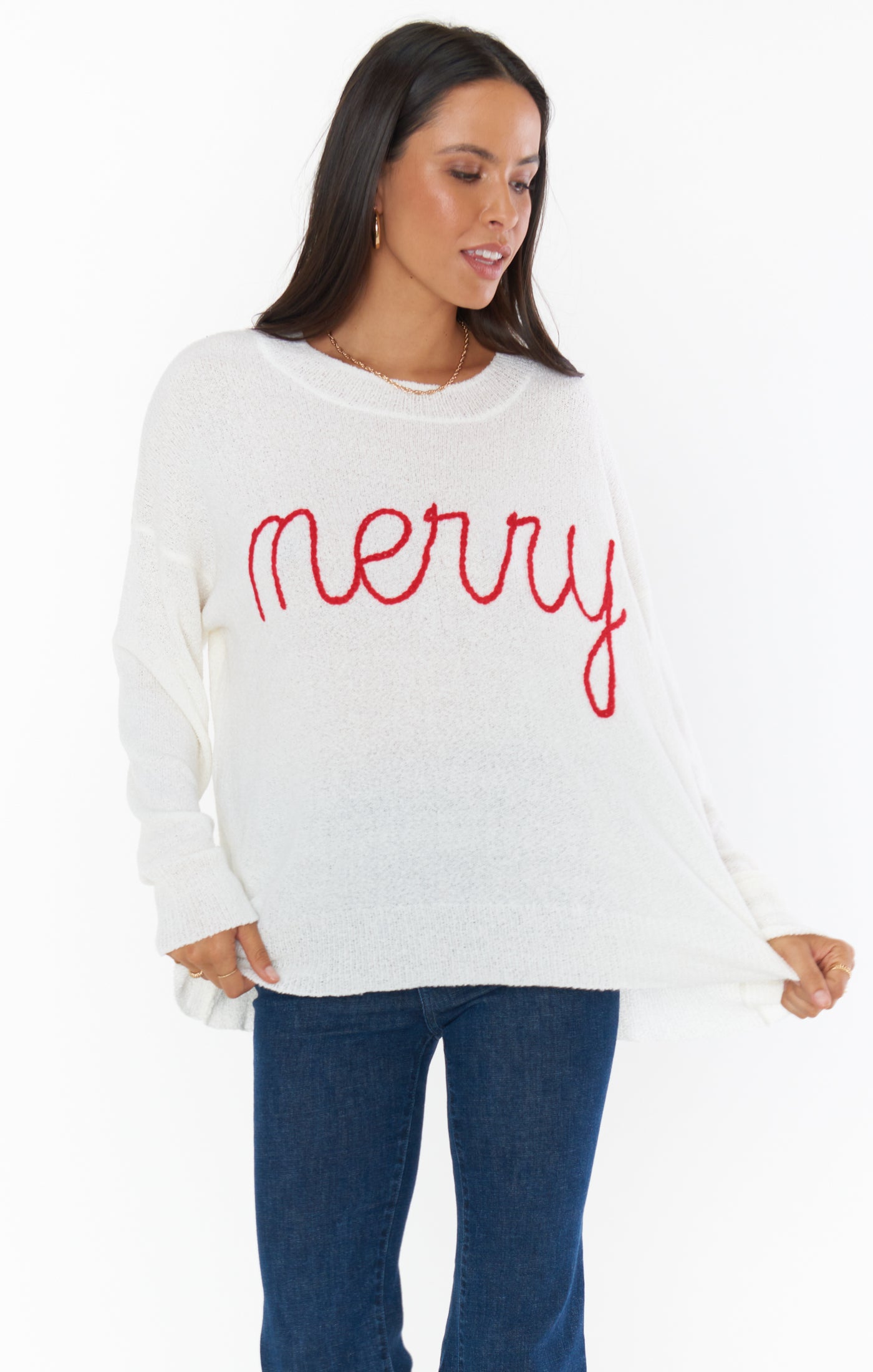 Festive Knit Sweater for Winter | Woodsy Merry