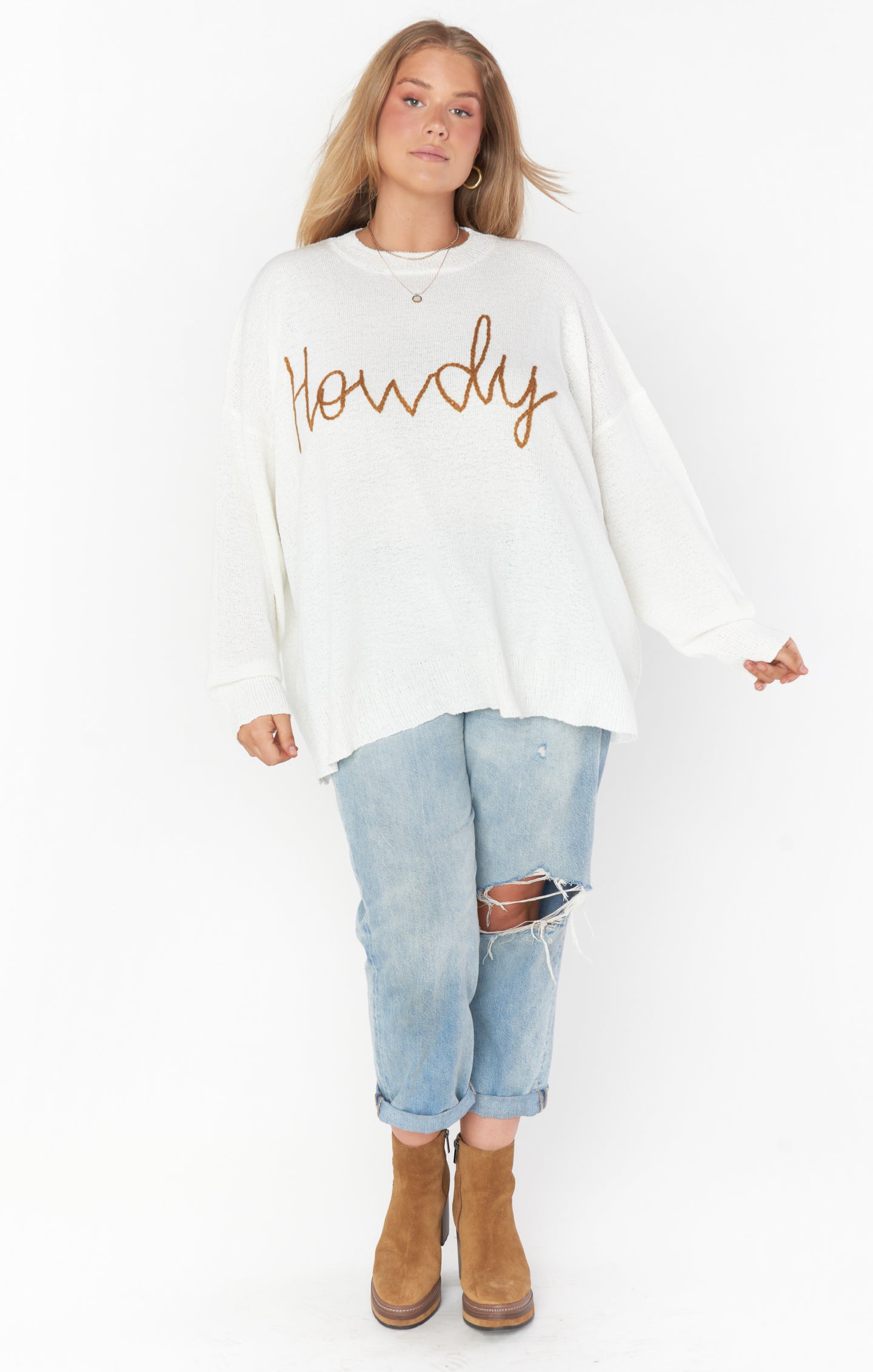 Cognac Knit Sweater for Women | Woodsy Howdy