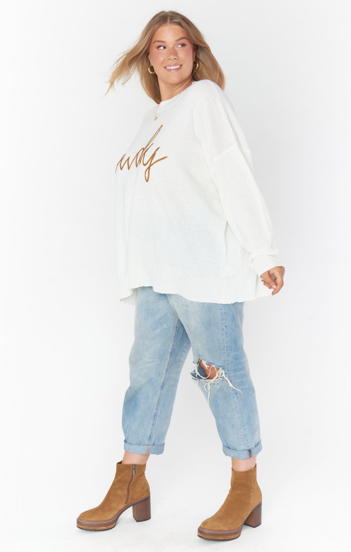 Cognac Knit Sweater for Women | Woodsy Howdy
