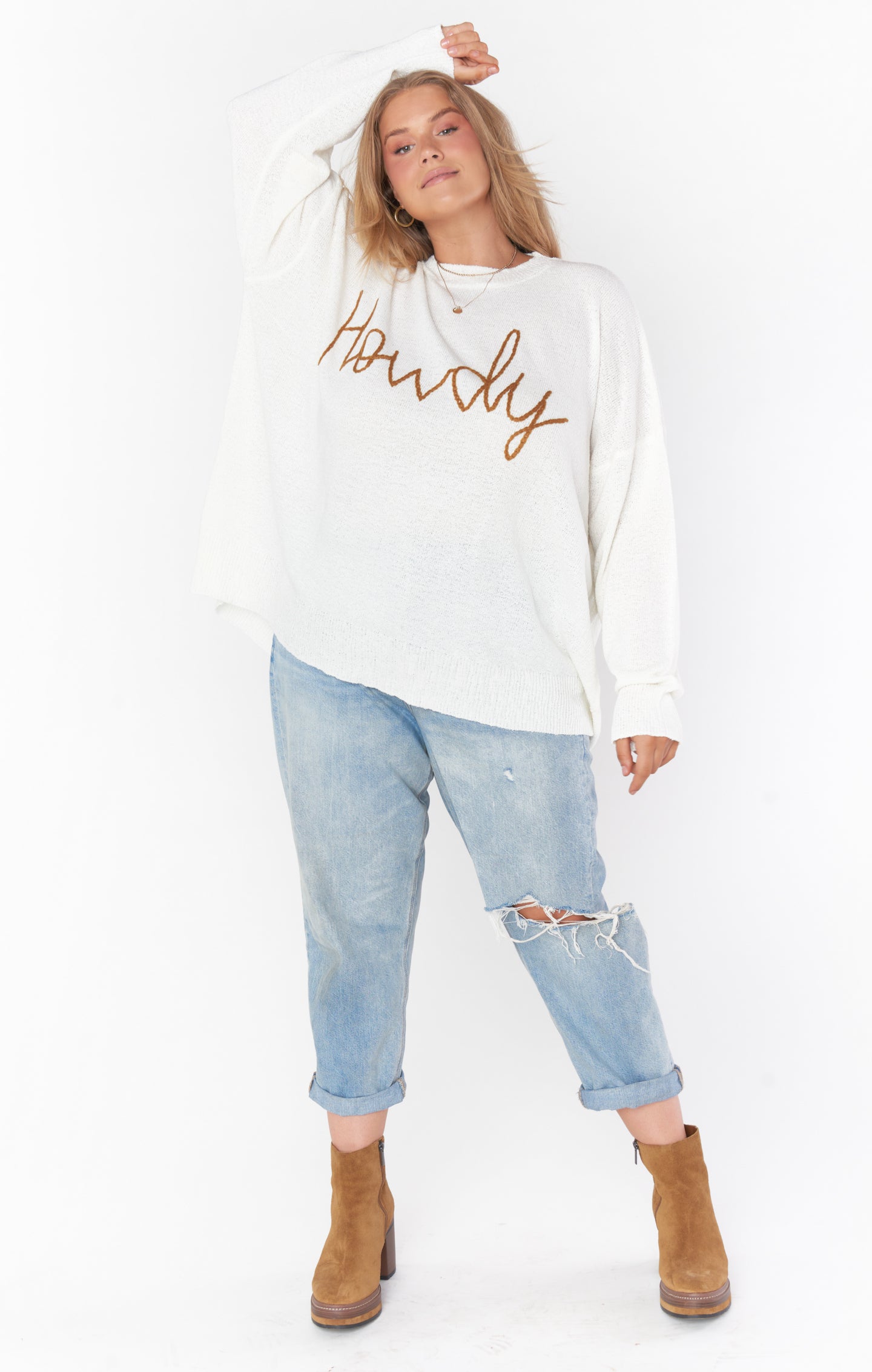 Cognac Knit Sweater for Women | Woodsy Howdy