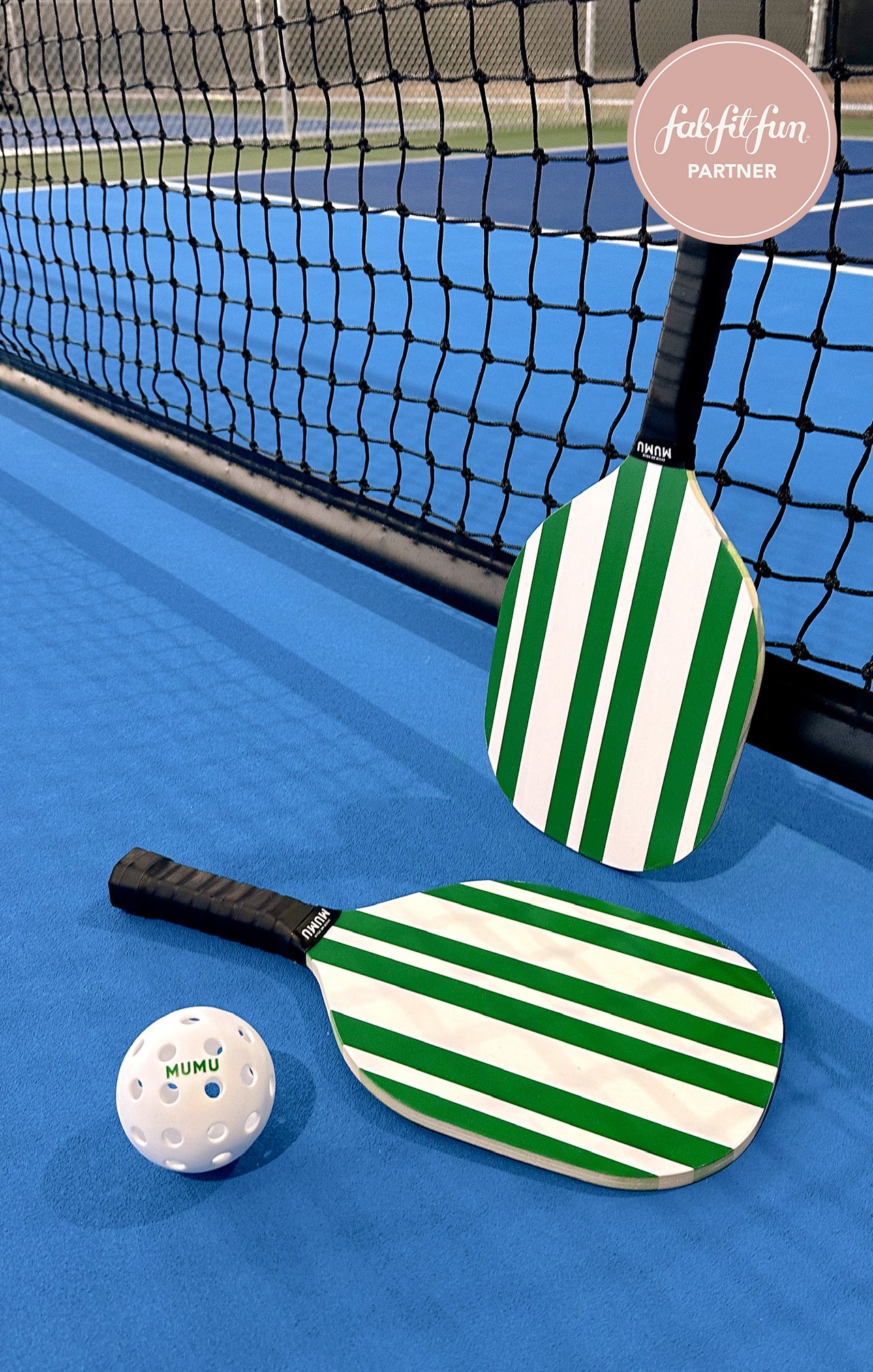 Green & White Pickleball Set for Outdoor Play | Fab Fit Fun