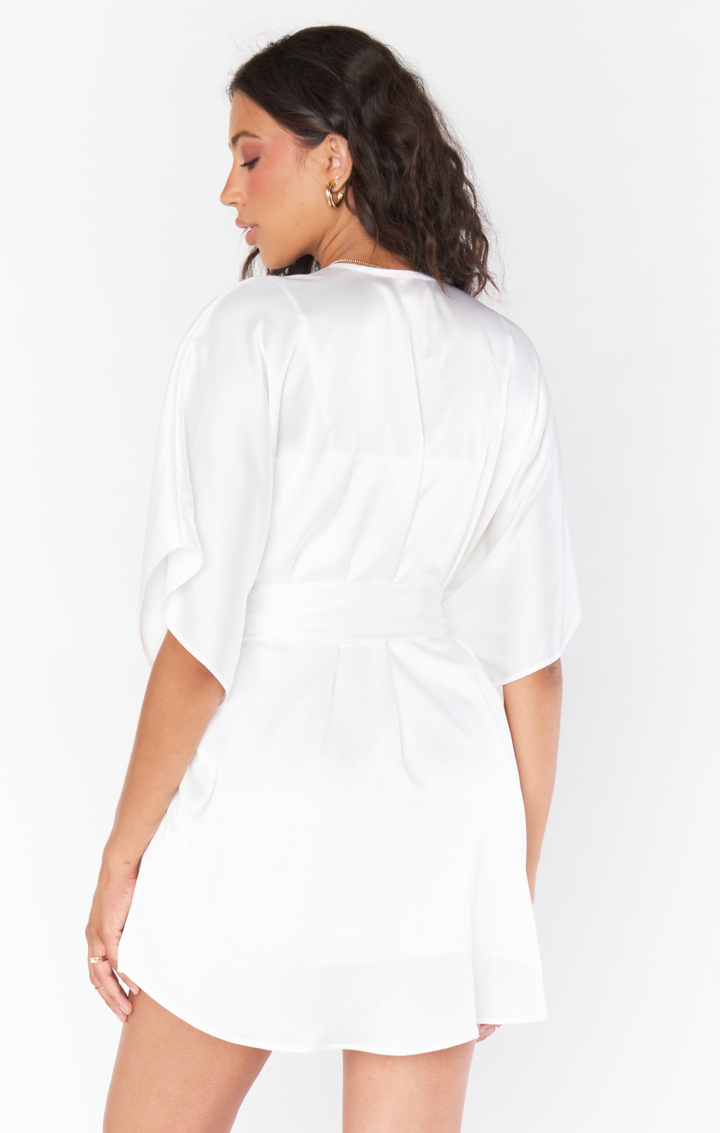 Luxury Satin Bridal Robe for Wedding Prep | First Look Ivory