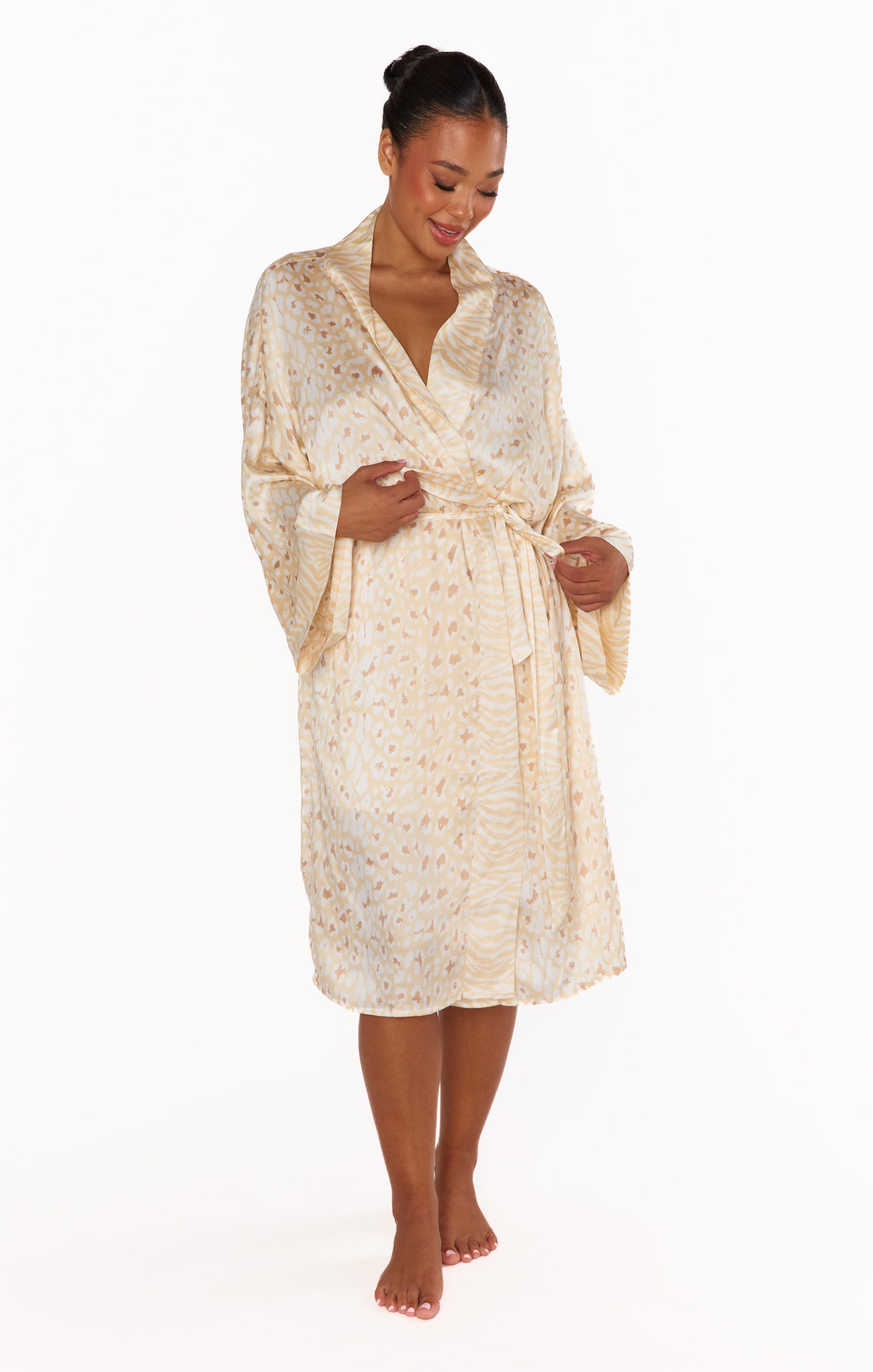 Animal Print Robe for Women | Mumu x Curateur Harlow