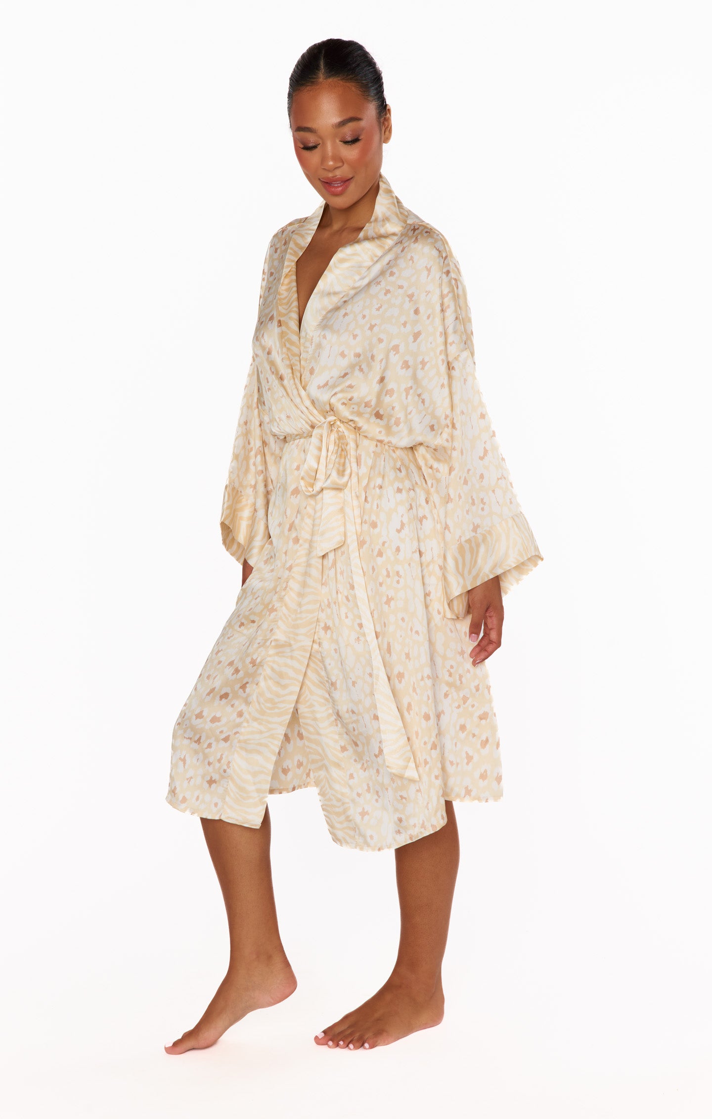 Animal Print Robe for Women | Mumu x Curateur Harlow