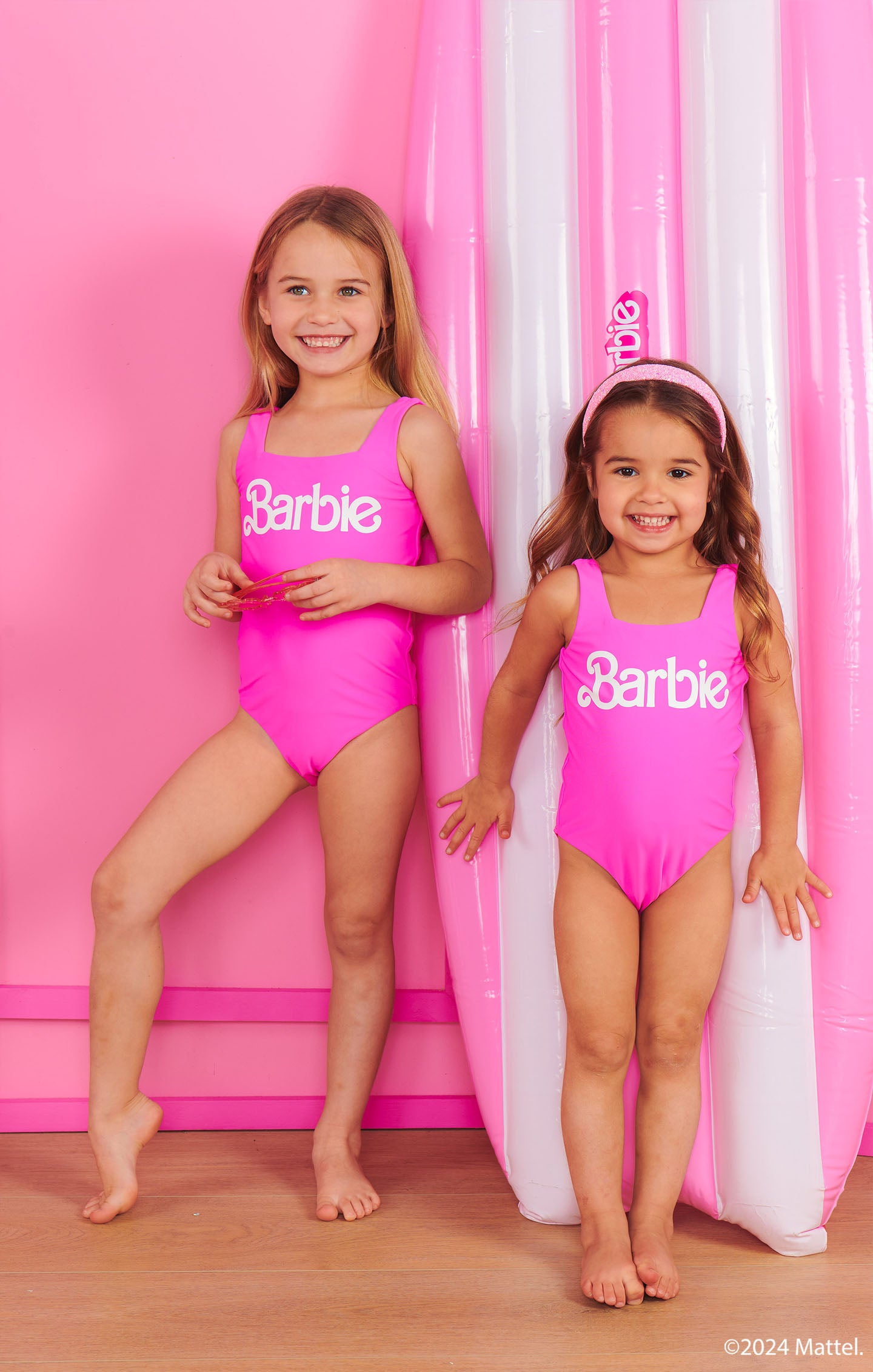 Malibu Pink One Piece Swimsuit for Girls | Lil Barbie Babe