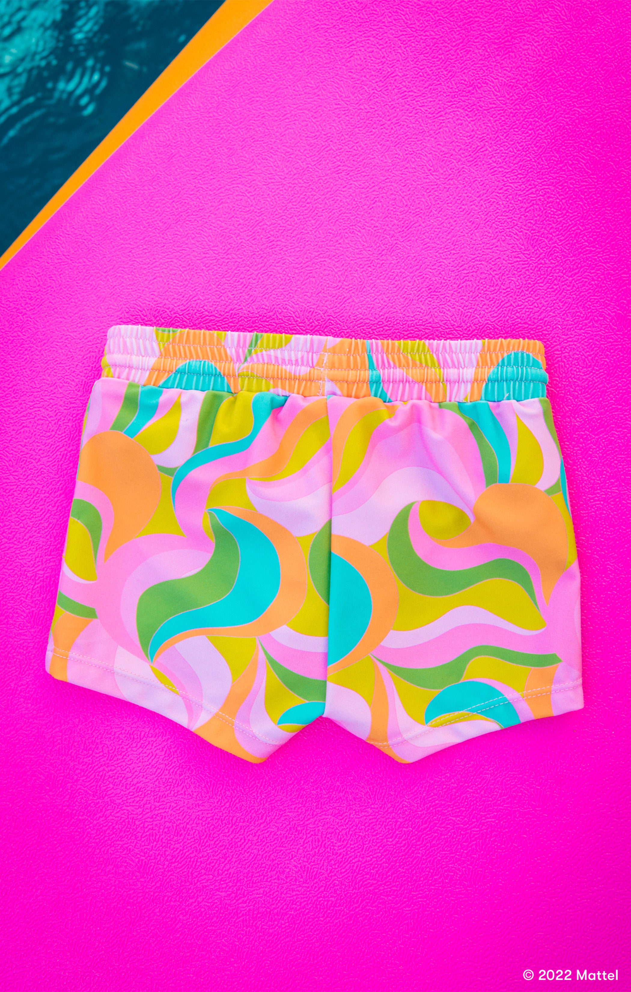 Barbie™ Boys' Swim Trunks with Tie Waist | Todd's Trunks Party Wave
