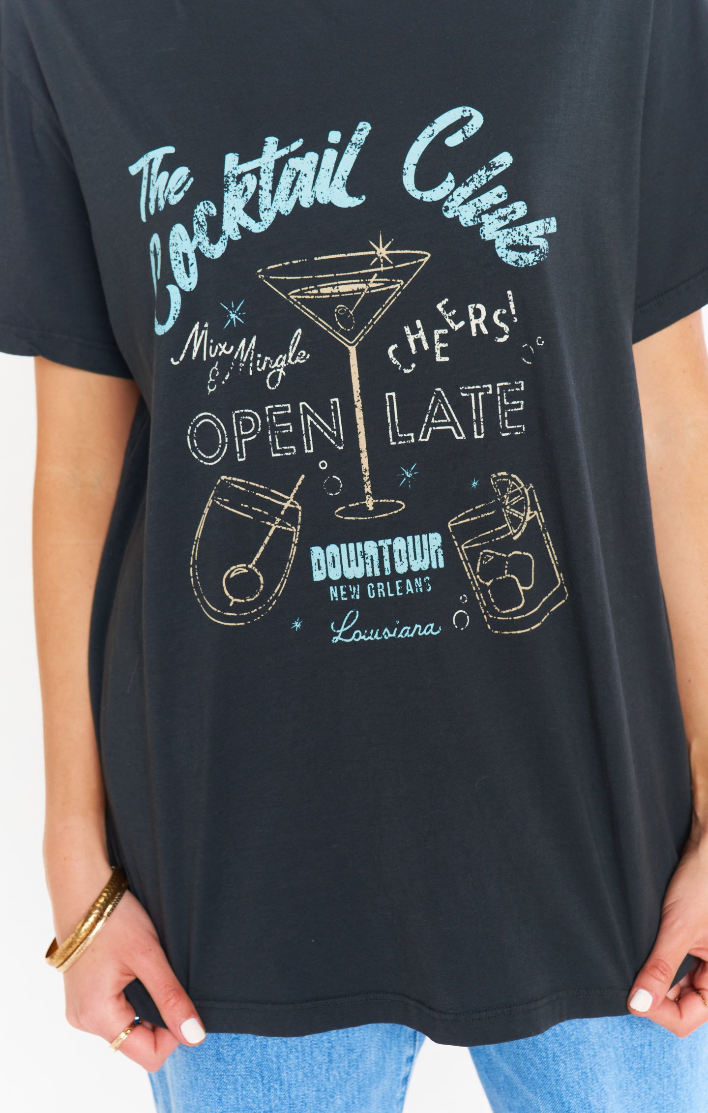 Oversized Graphic Tee for Night Out | Travis Cocktail Club