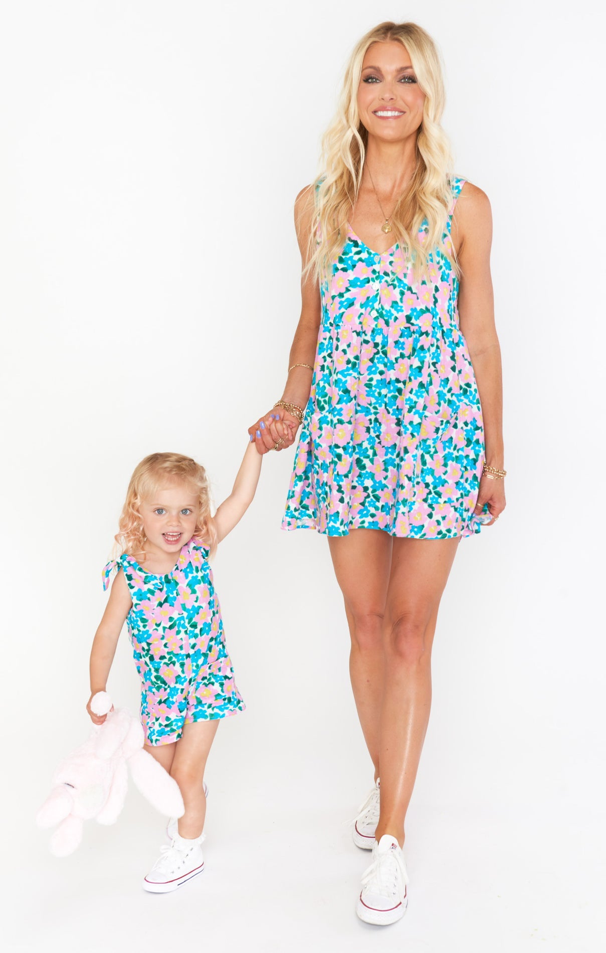 Floral Mini Romper with Adjustable Straps | Violets Garden