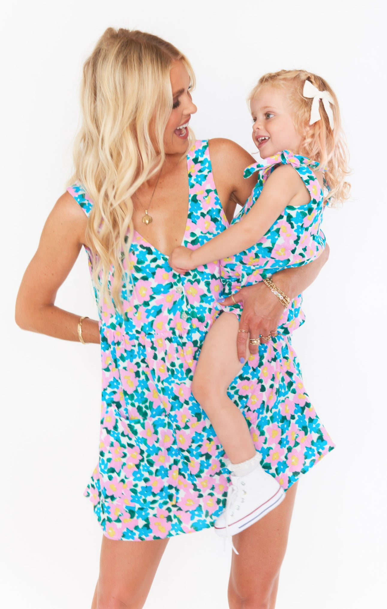 Floral Mini Romper with Adjustable Straps | Violets Garden