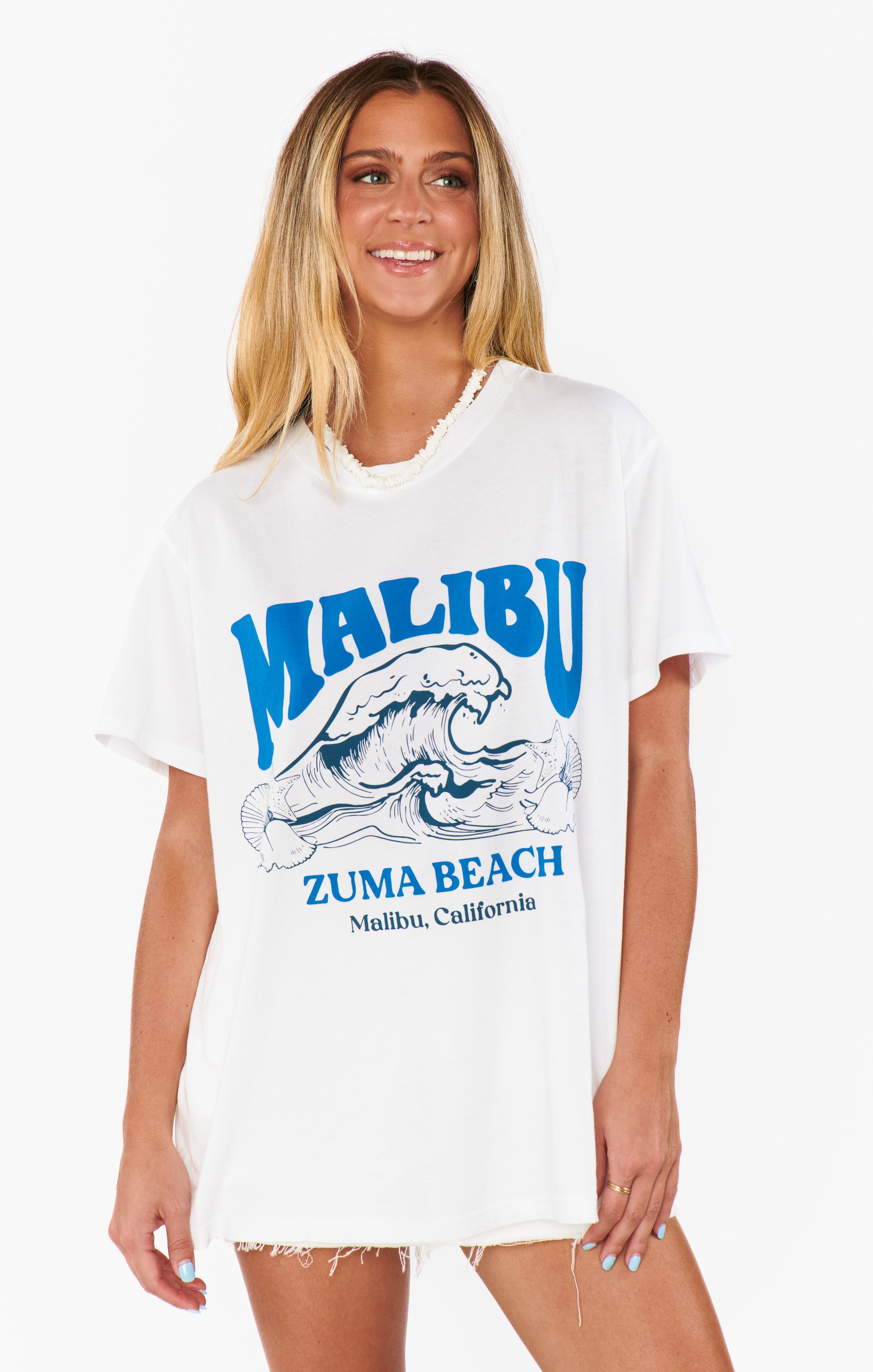 Oversized Malibu Beach Graphic Tee | Travis