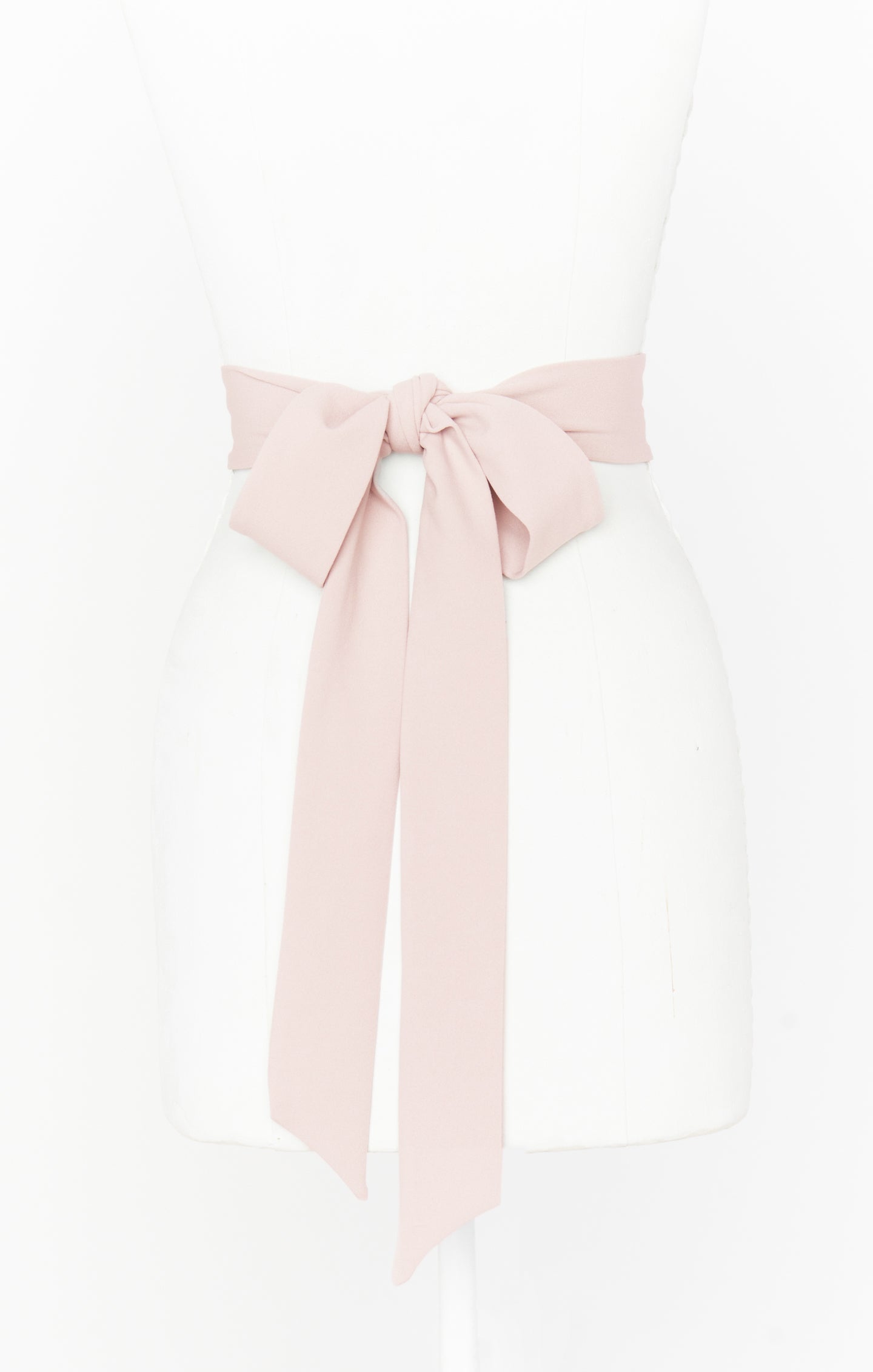 Bridesmaid Sash in Dusty Blush | Stretch Satin for Weddings