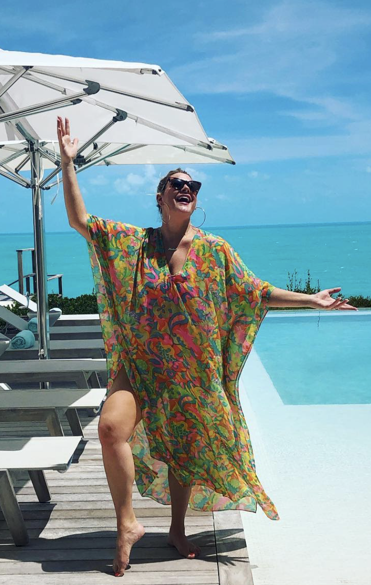 Floral Maxi Kaftan Dress for Swim Cover Up & Travel | Hana TruMu