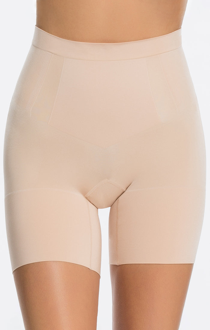 Sculpting Mid-Thigh Shaper Shorts with Flat Stomach Panels | SPANX OnCore