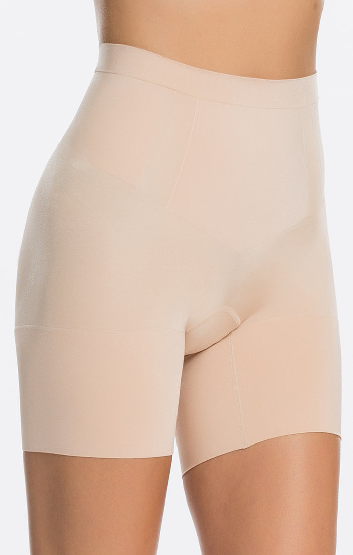 Sculpting Mid-Thigh Shaper Shorts with Flat Stomach Panels | SPANX OnCore
