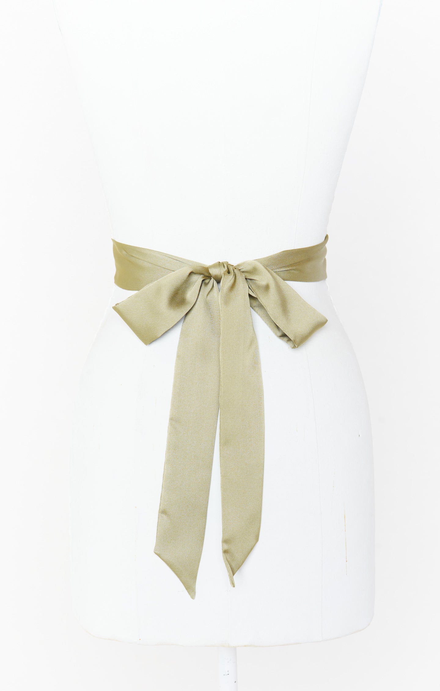 Moss Green Satin Bridesmaid Sash | Luxe Wedding Accessory