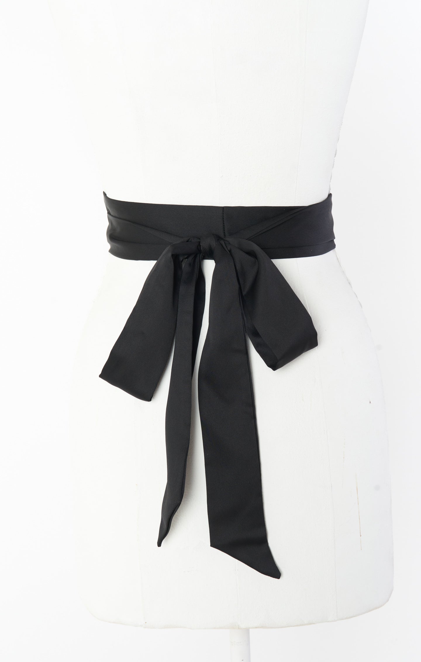 Black Luxe Satin Bridesmaid Sash | Regular & Long Lengths