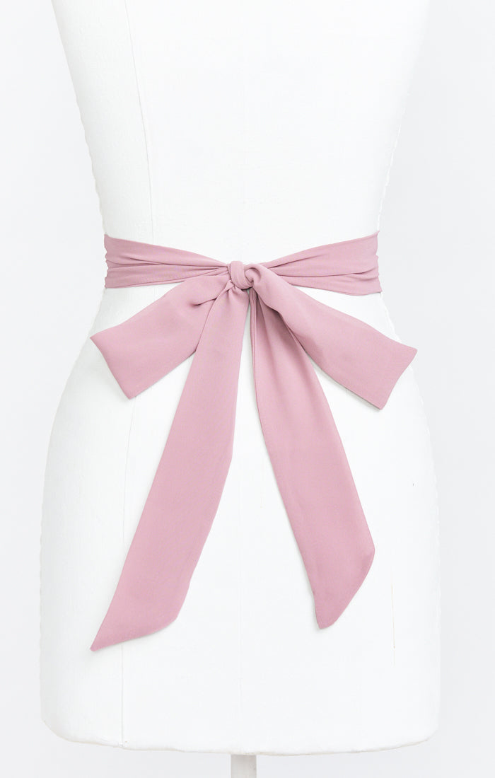 Antique Rose Chiffon Bridesmaid Sash | Two Lengths for Perfect Bow