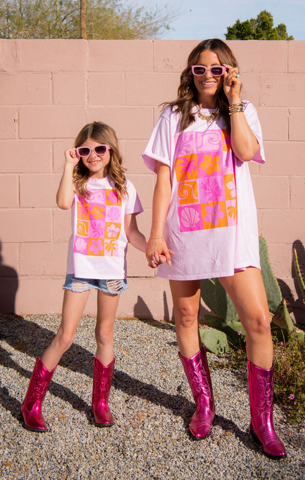 Pink Daisy Graphic Tee for Kids | Little Travis Tee