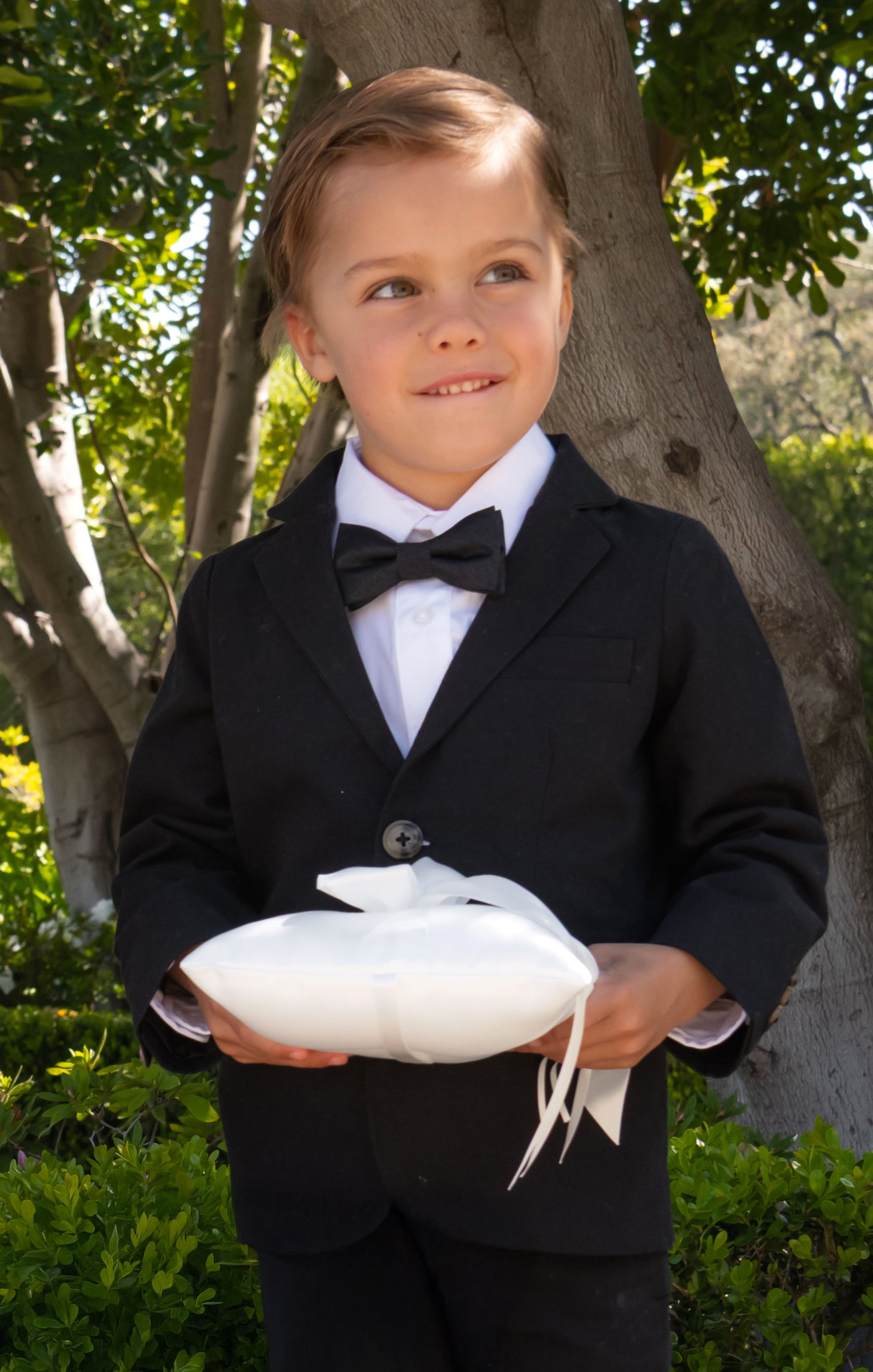 Kids Clip-On Bow Tie - Black Solid for Formal Events