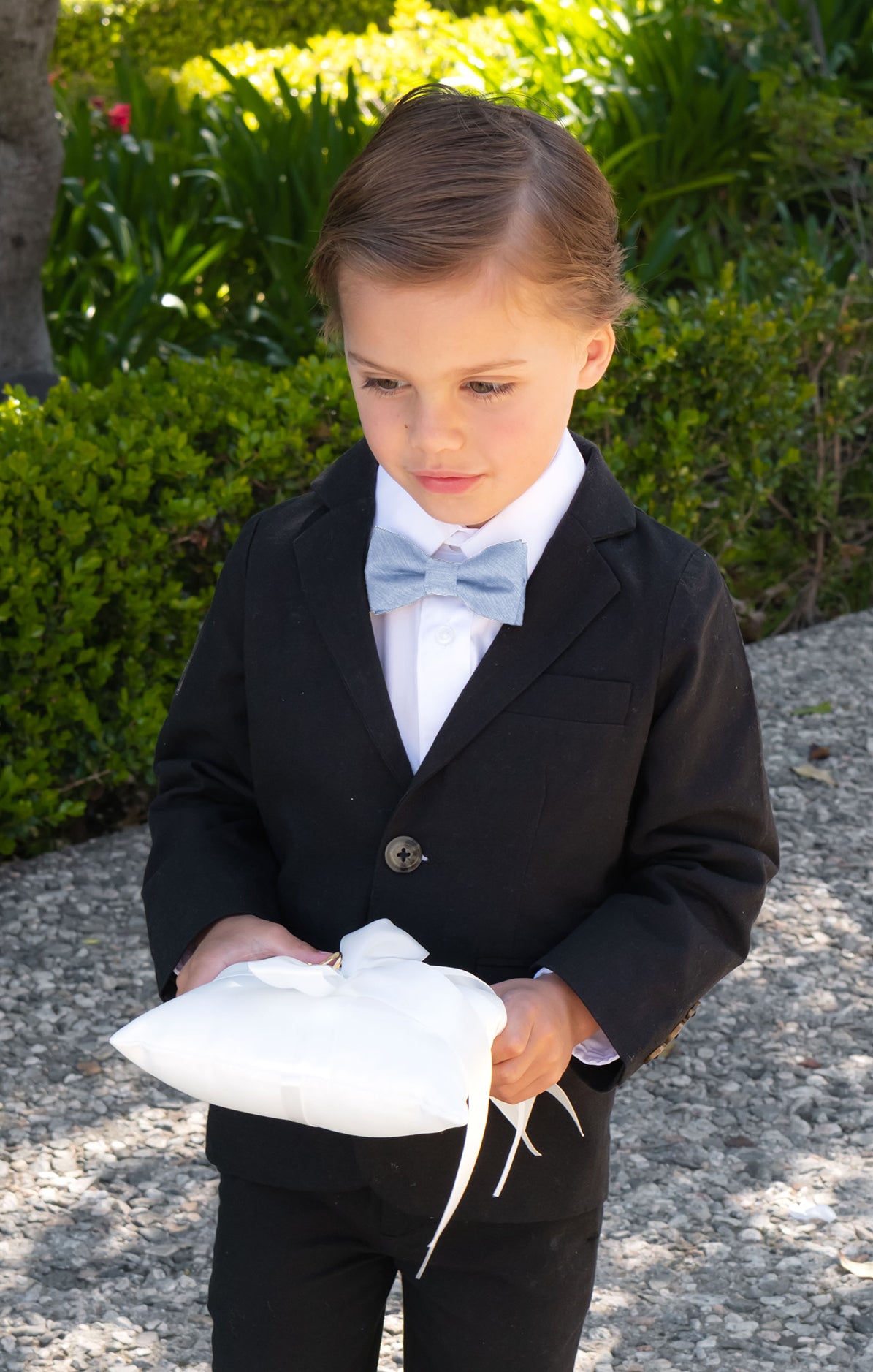 Steel Blue Kids Bow Tie - Clip-On for Boys | Range