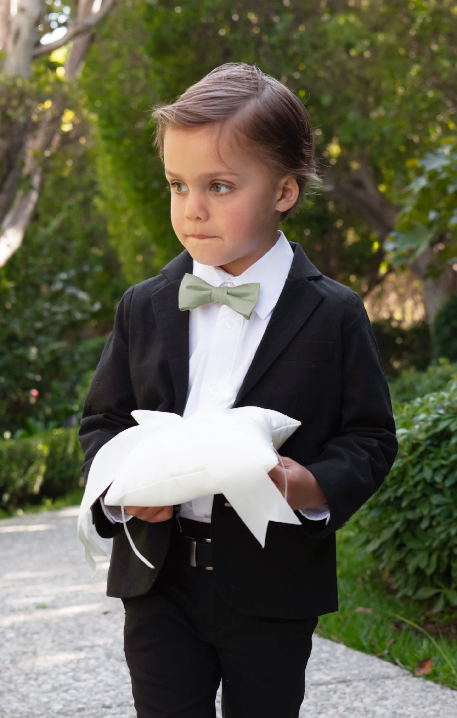 Kids Clip-On Bow Tie in Moss Green | Range