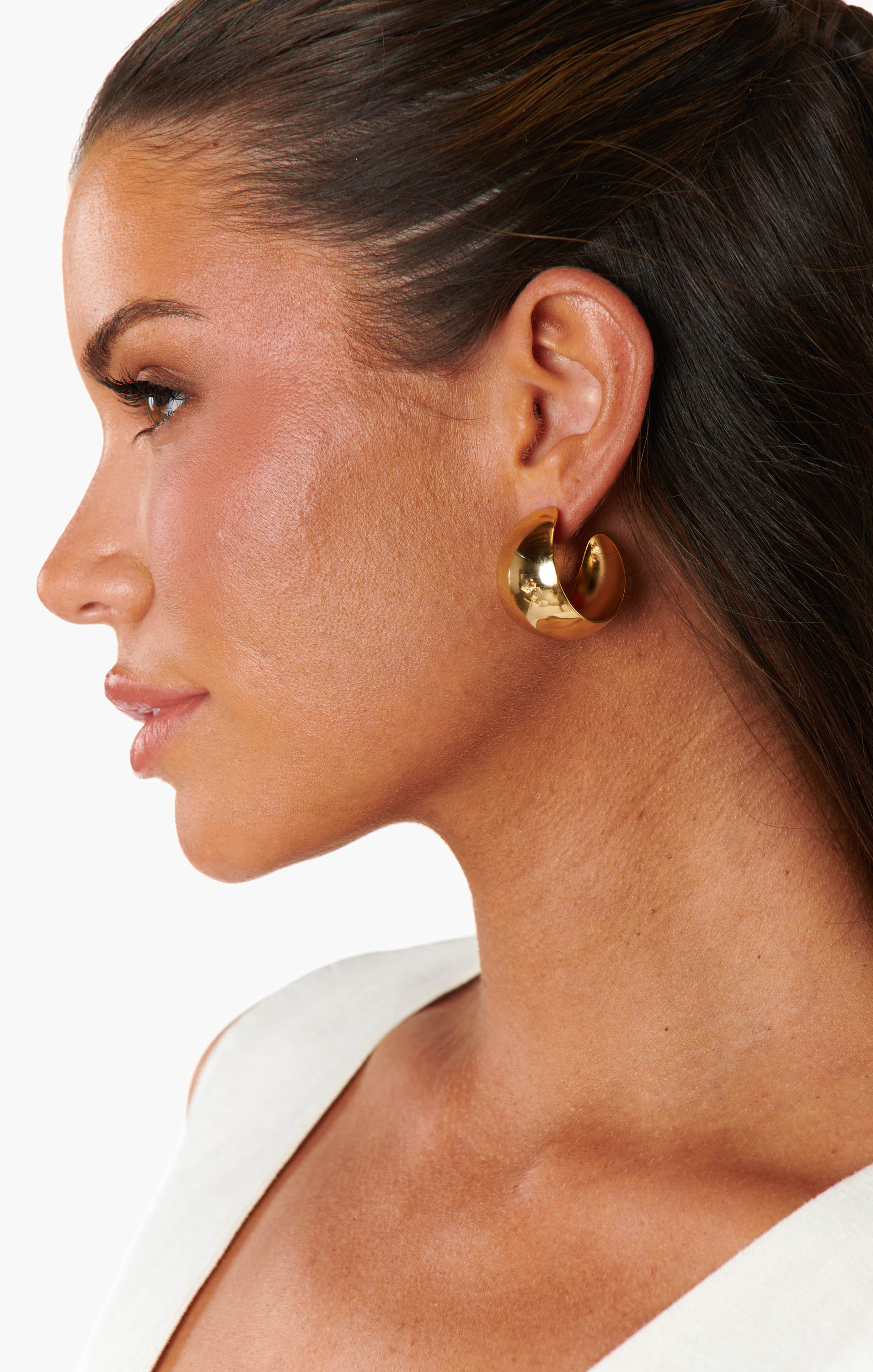 Large Gold Hoop Earrings for Women | Faithy Jewels Lucy Style