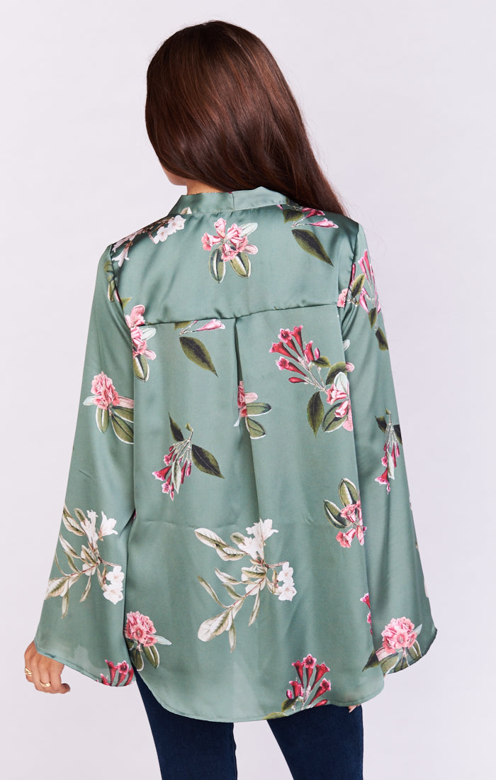Tie Front Tunic Top for Work & Play | Taylor Chiffon Blouse