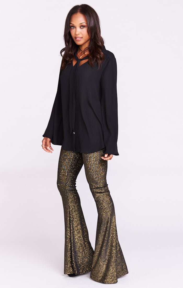 Tie Front Tunic Top for Work & Play | Taylor Chiffon Blouse