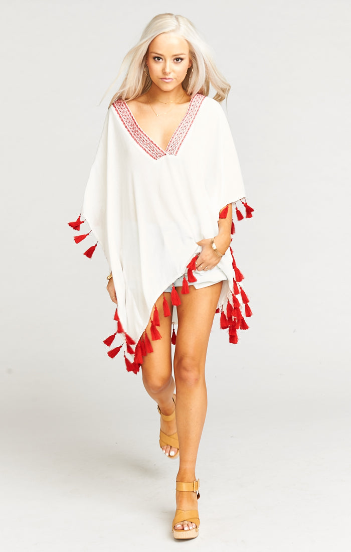 V-Neck Lace-Up Tunic with Bell Sleeves | Rancho Mirage